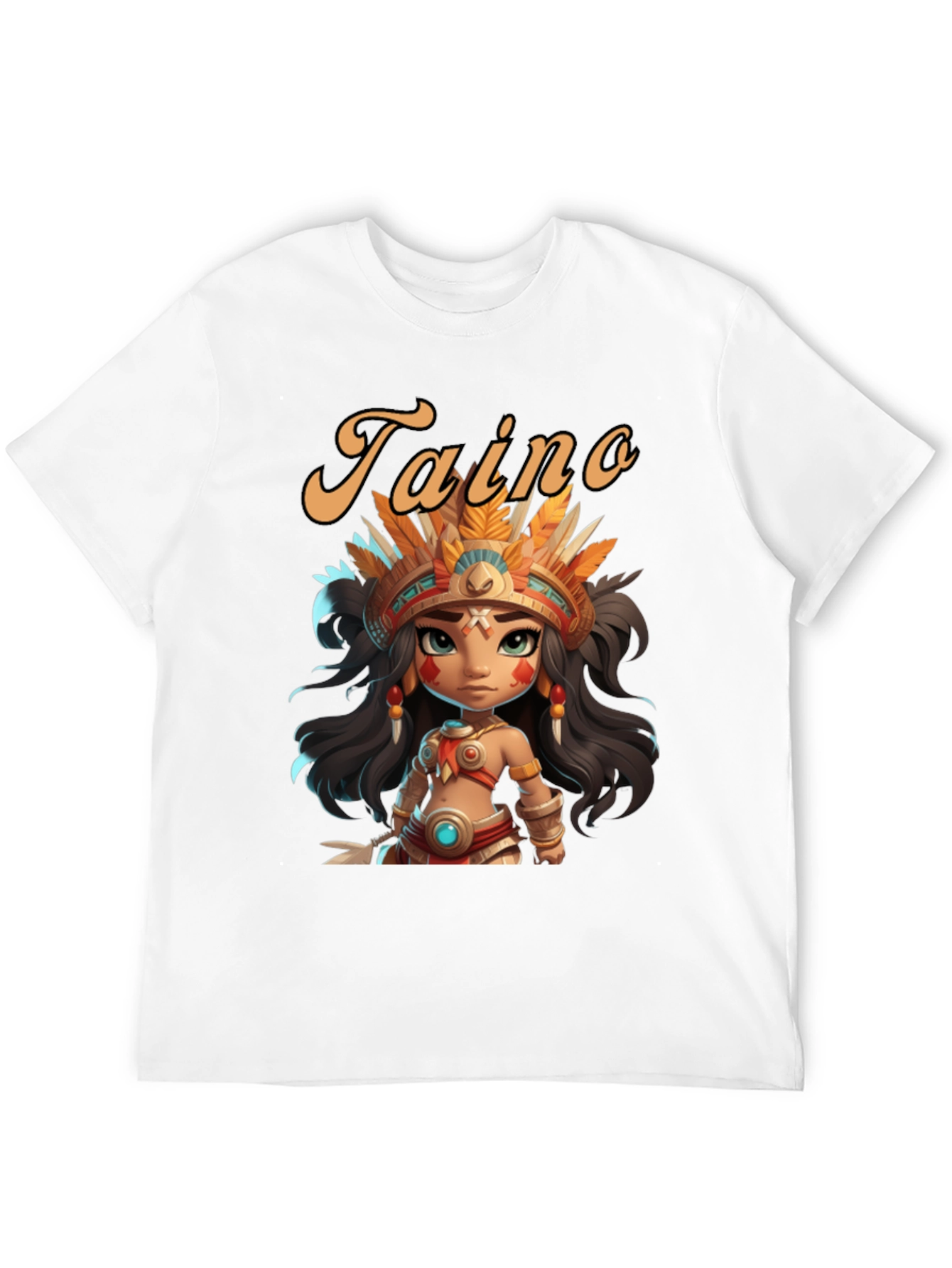 Taino Girl Black T-Shirt