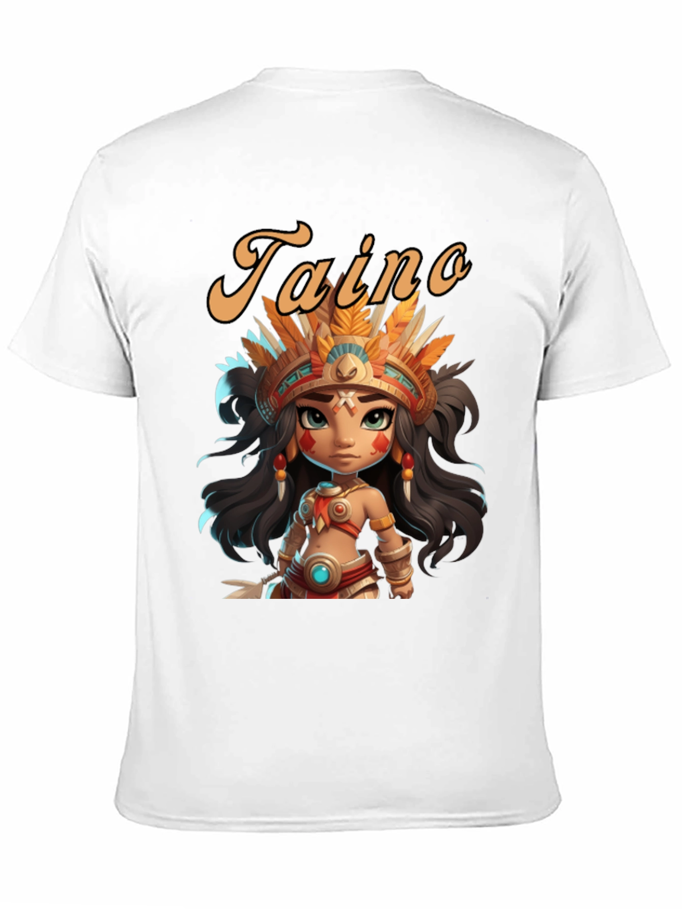 Taino Girl Black T-Shirt