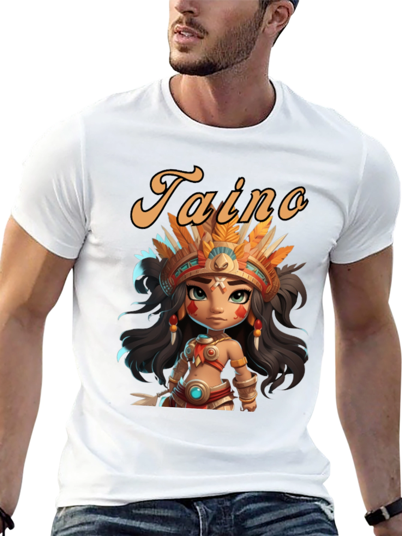 Taino Girl Black T-Shirt