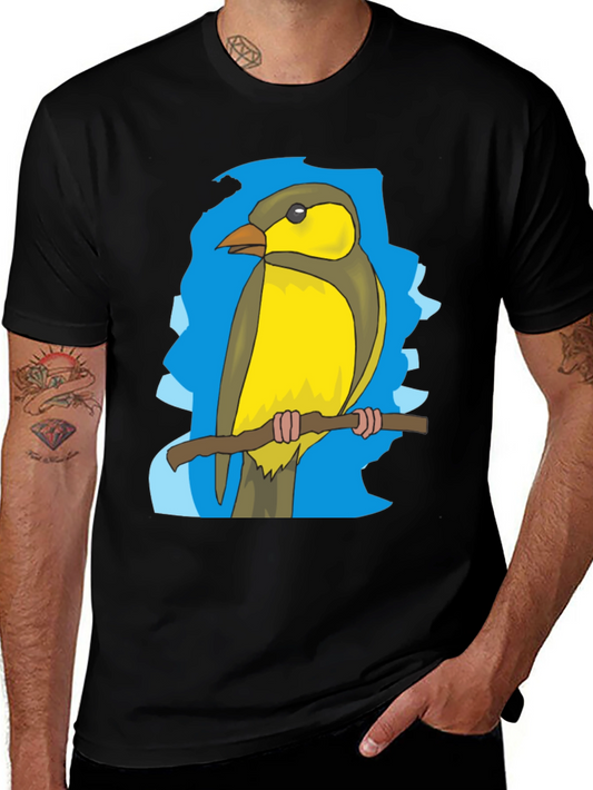 Bird on Branch Graphic Tee - Soft Cotton Comfort