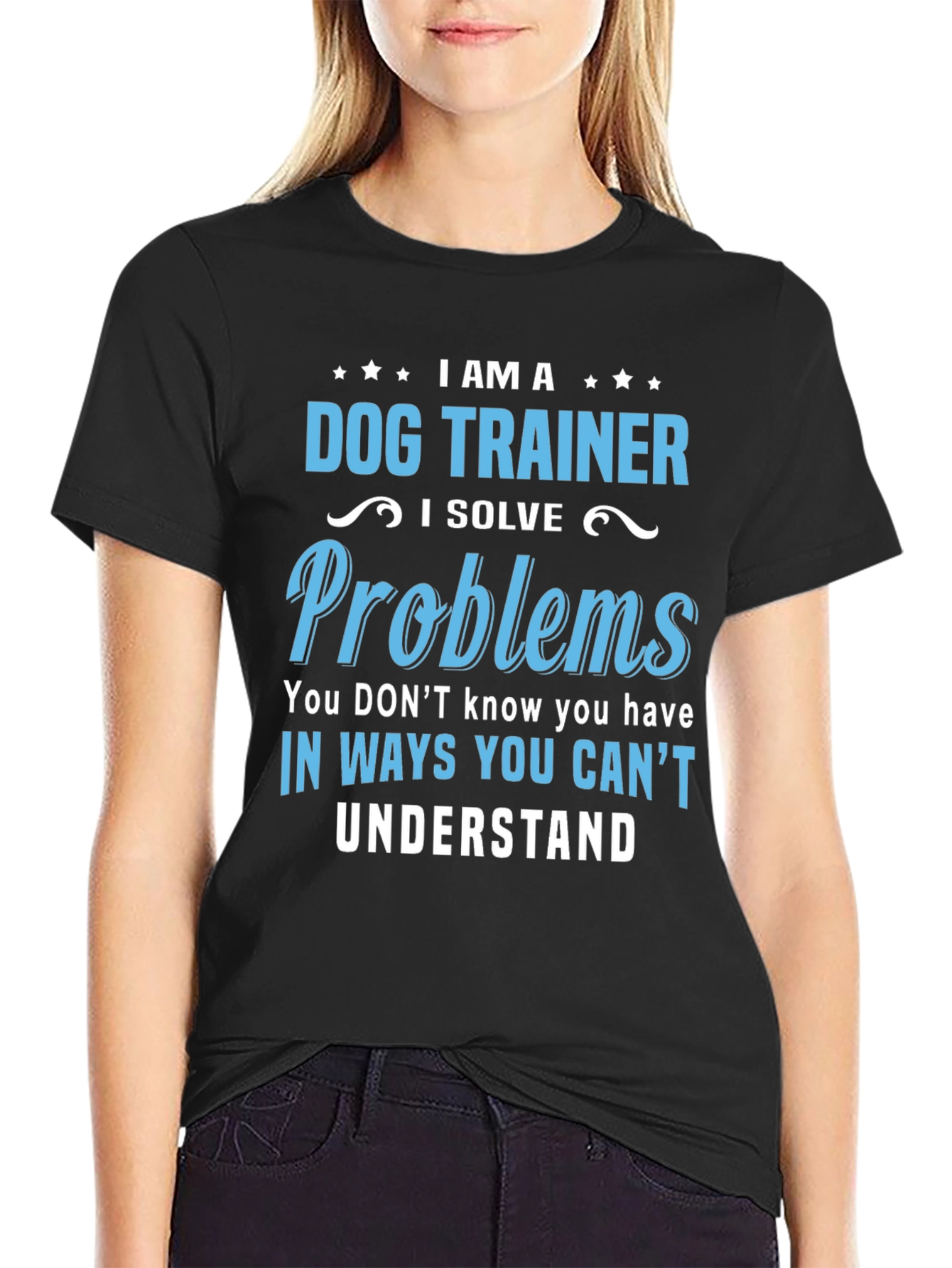 Dog Trainer T-Shirt: I Solve Problems Funny Tee