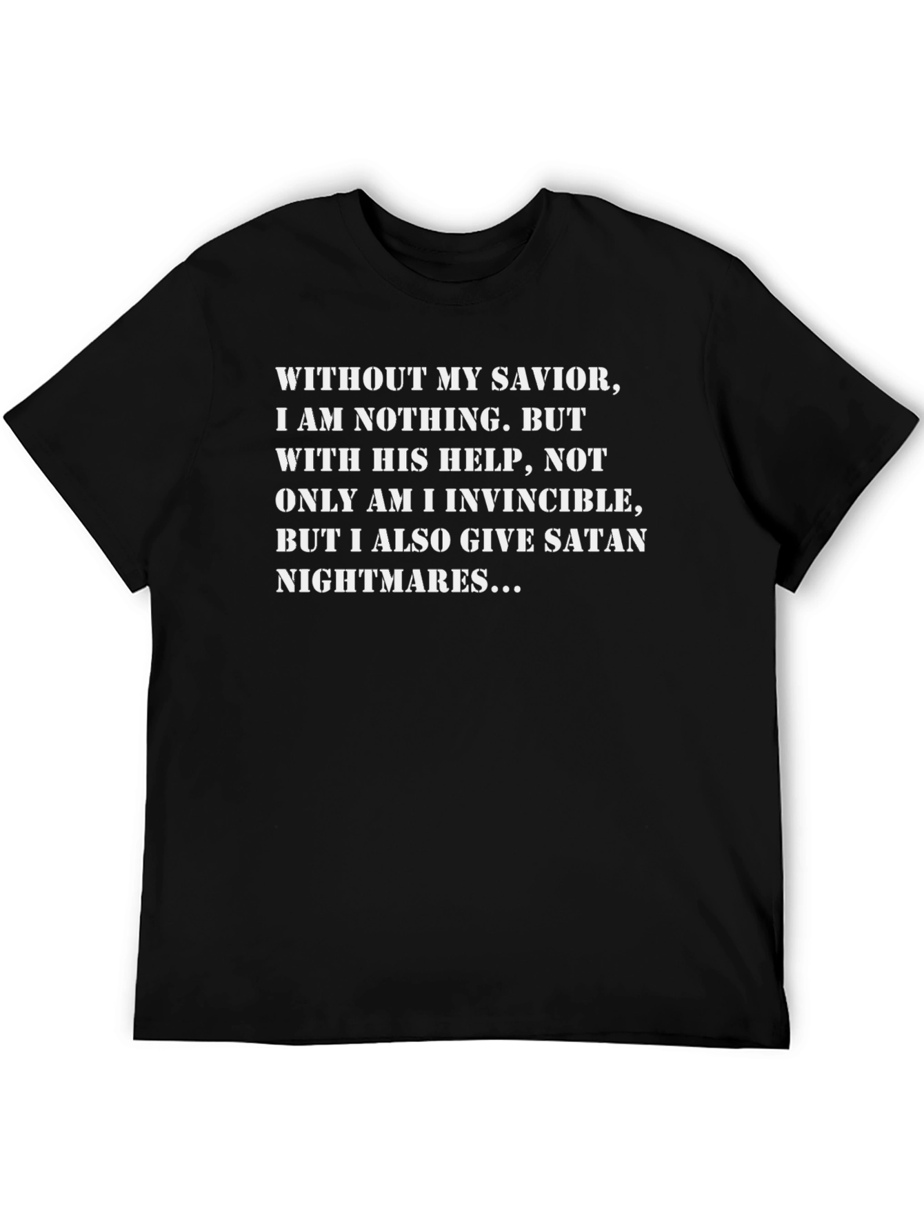 Savior Invincible Graphic Tee - Black Cotton