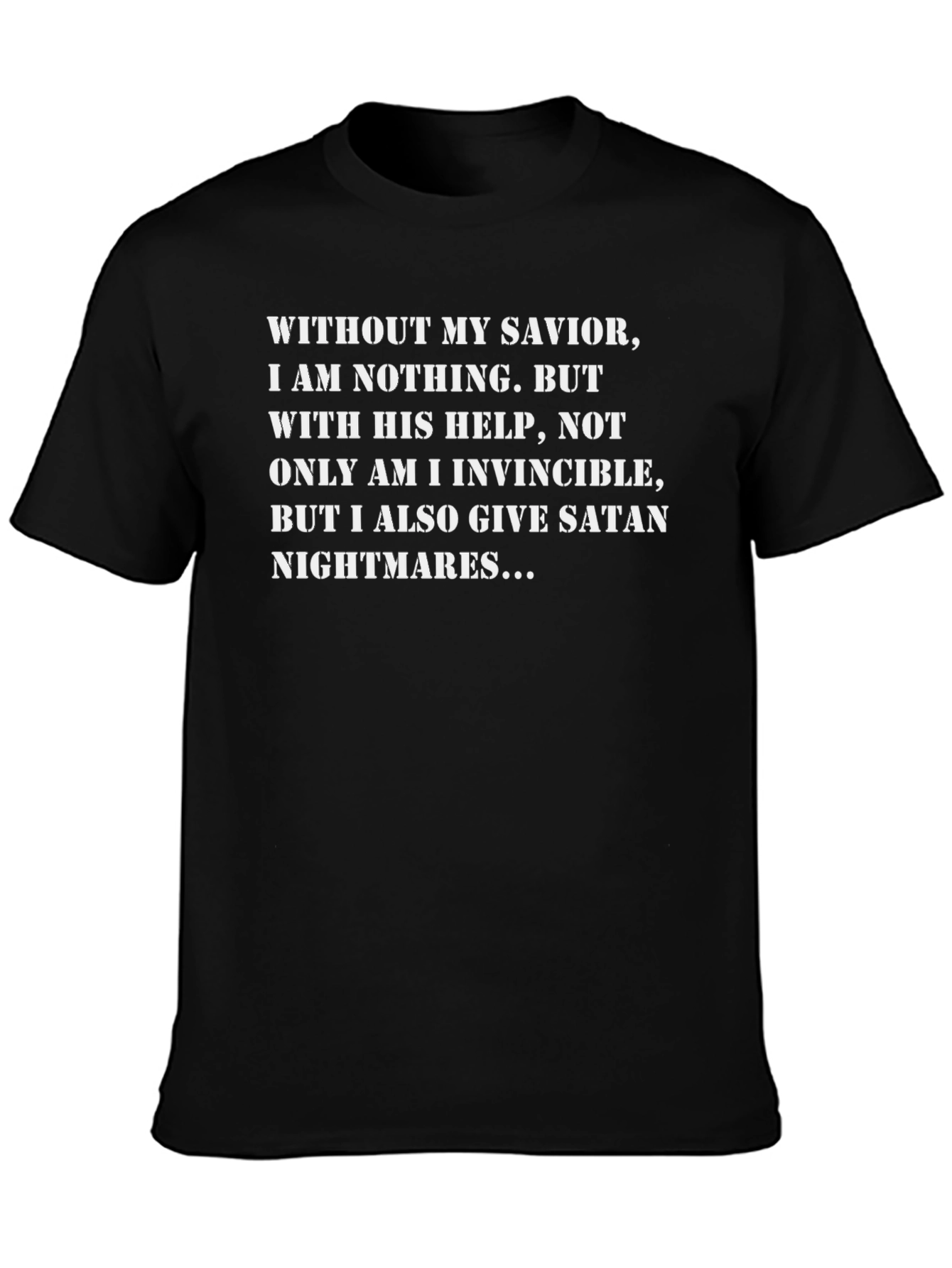 Savior Invincible Graphic Tee - Black Cotton