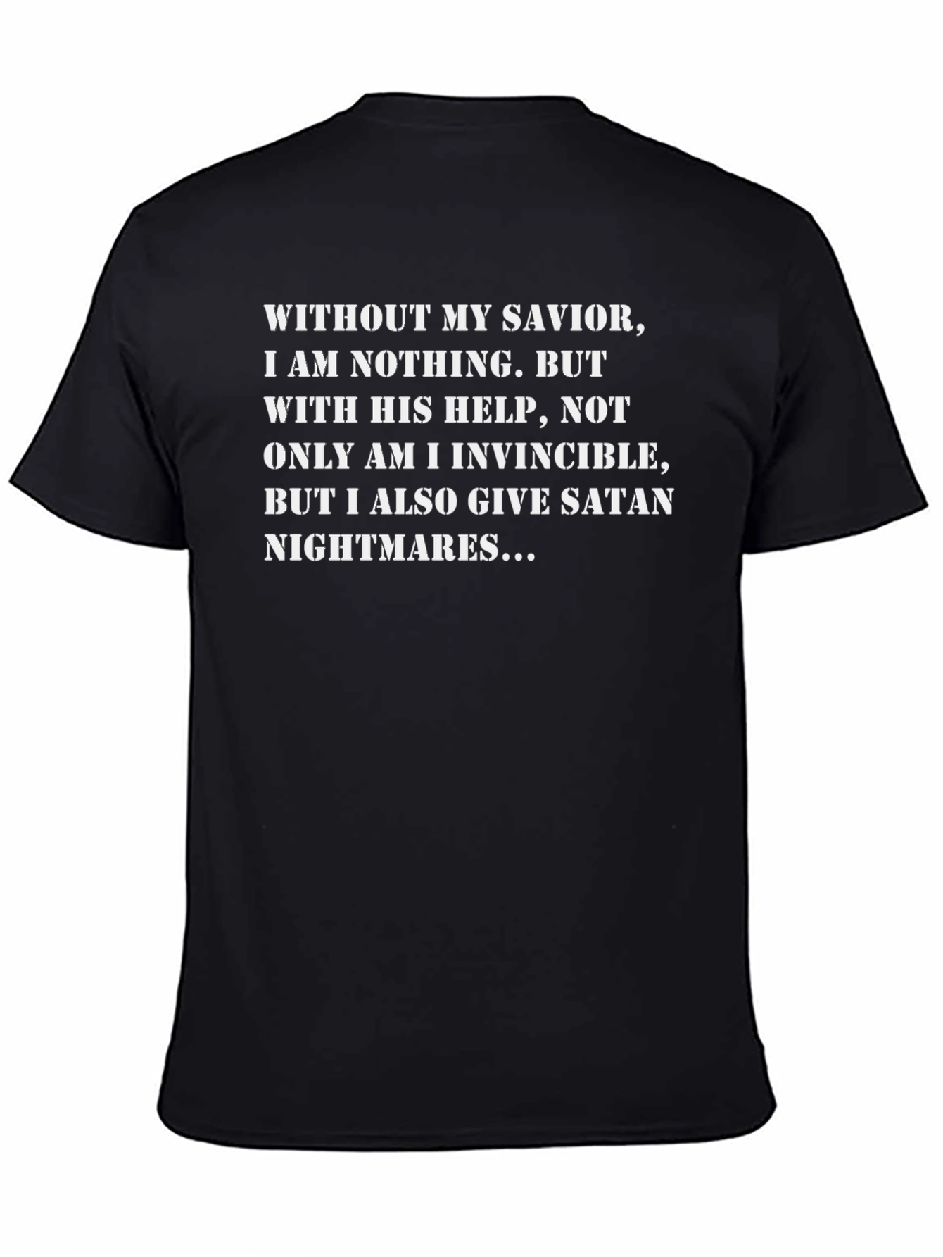 Savior Invincible Graphic Tee - Black Cotton