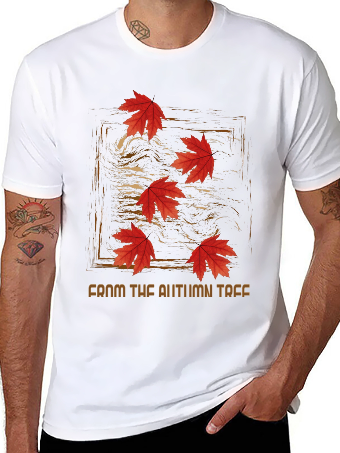 Autumn Leaves Graphic Tee - From The Autumn Tree