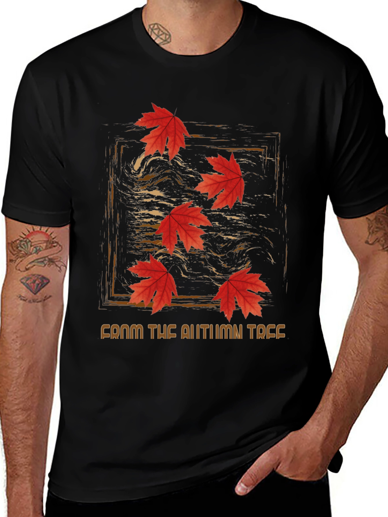 Autumn Leaves Graphic Tee - From The Autumn Tree