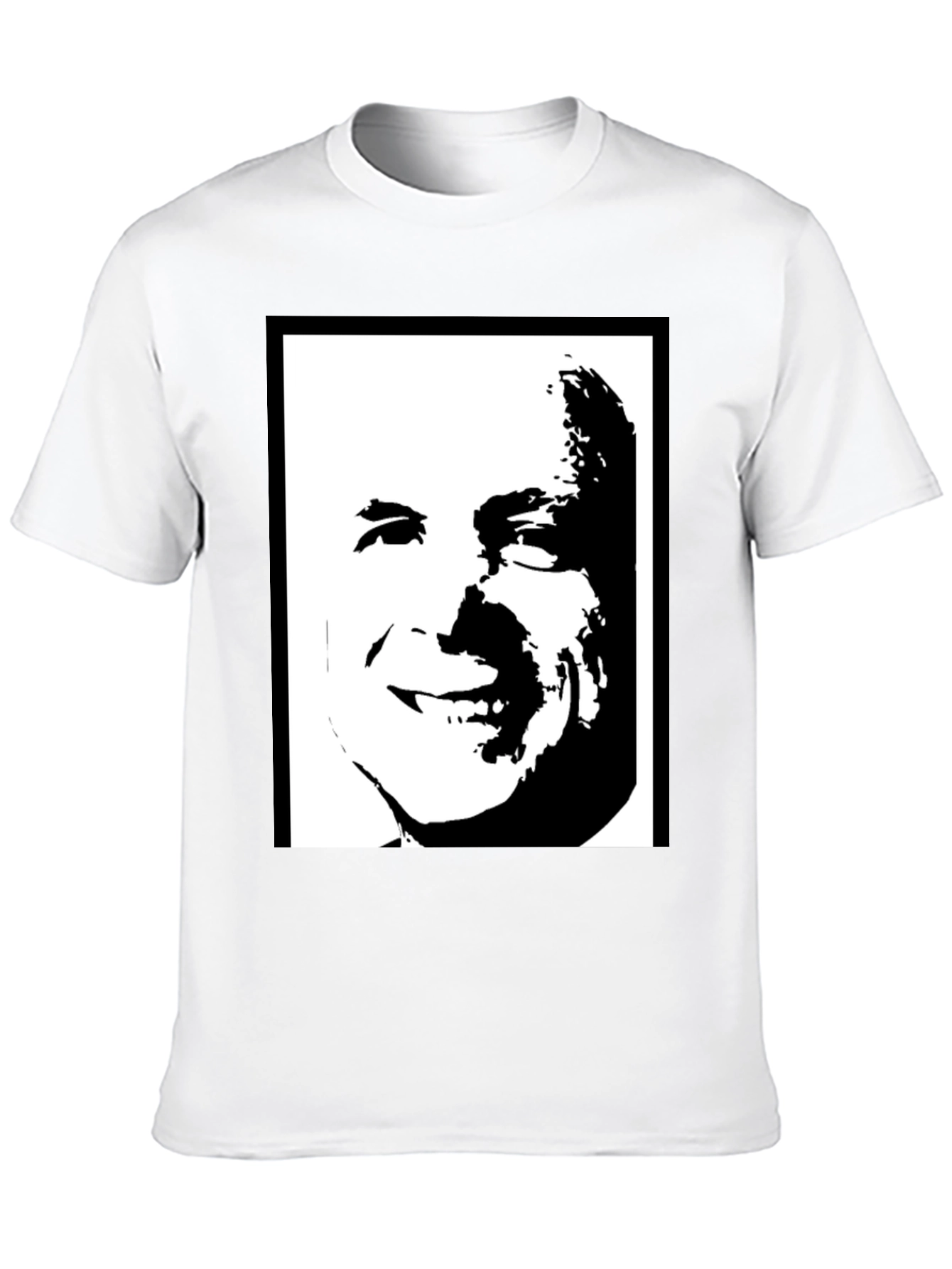 Black Graphic Tee - Bold Face Design
