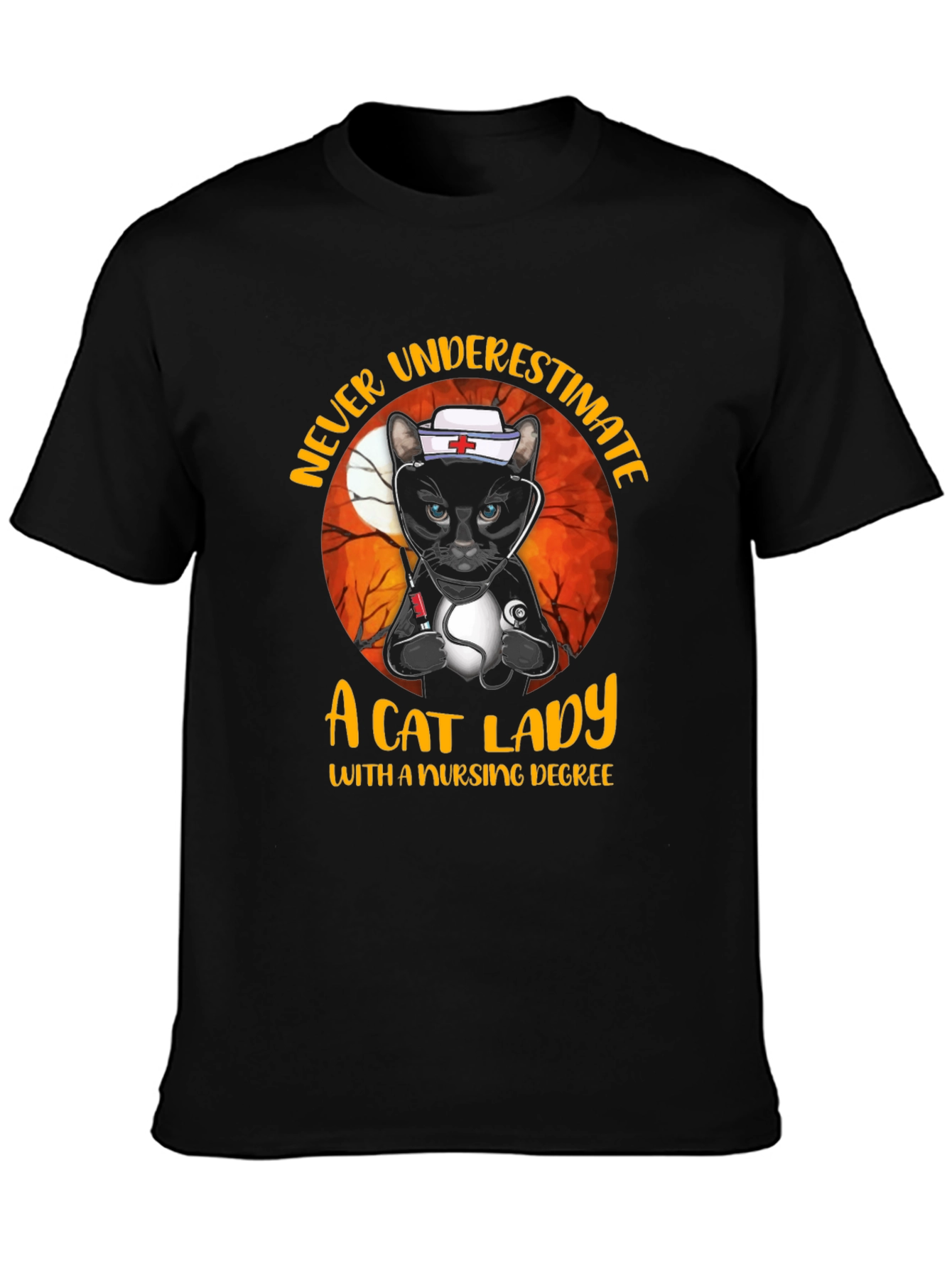 Cat Lady Nurse T-Shirt