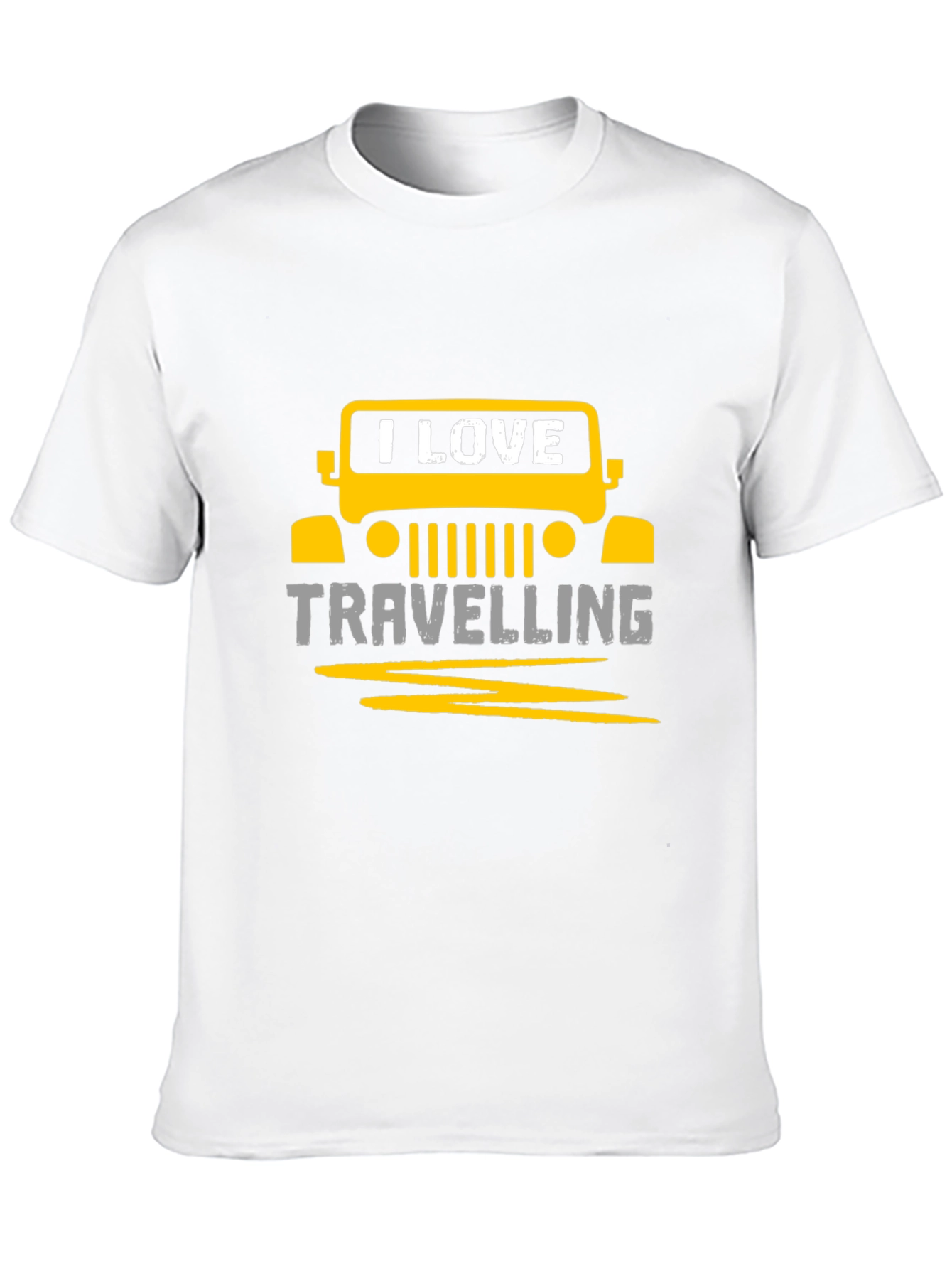 I Love Travelling Graphic Tee - Black Unisex T-Shirt
