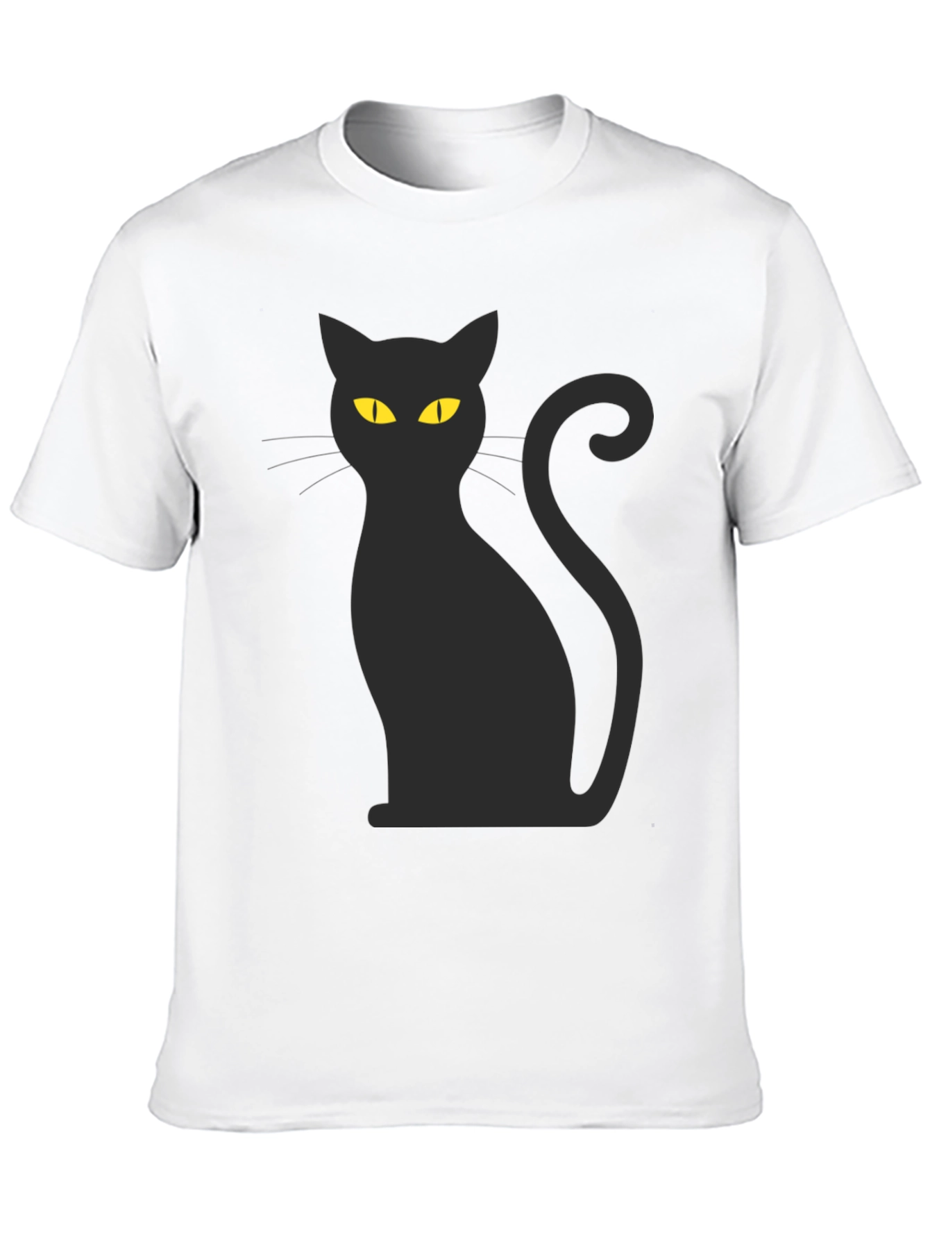 Black Cat Graphic Tee - Halloween Style