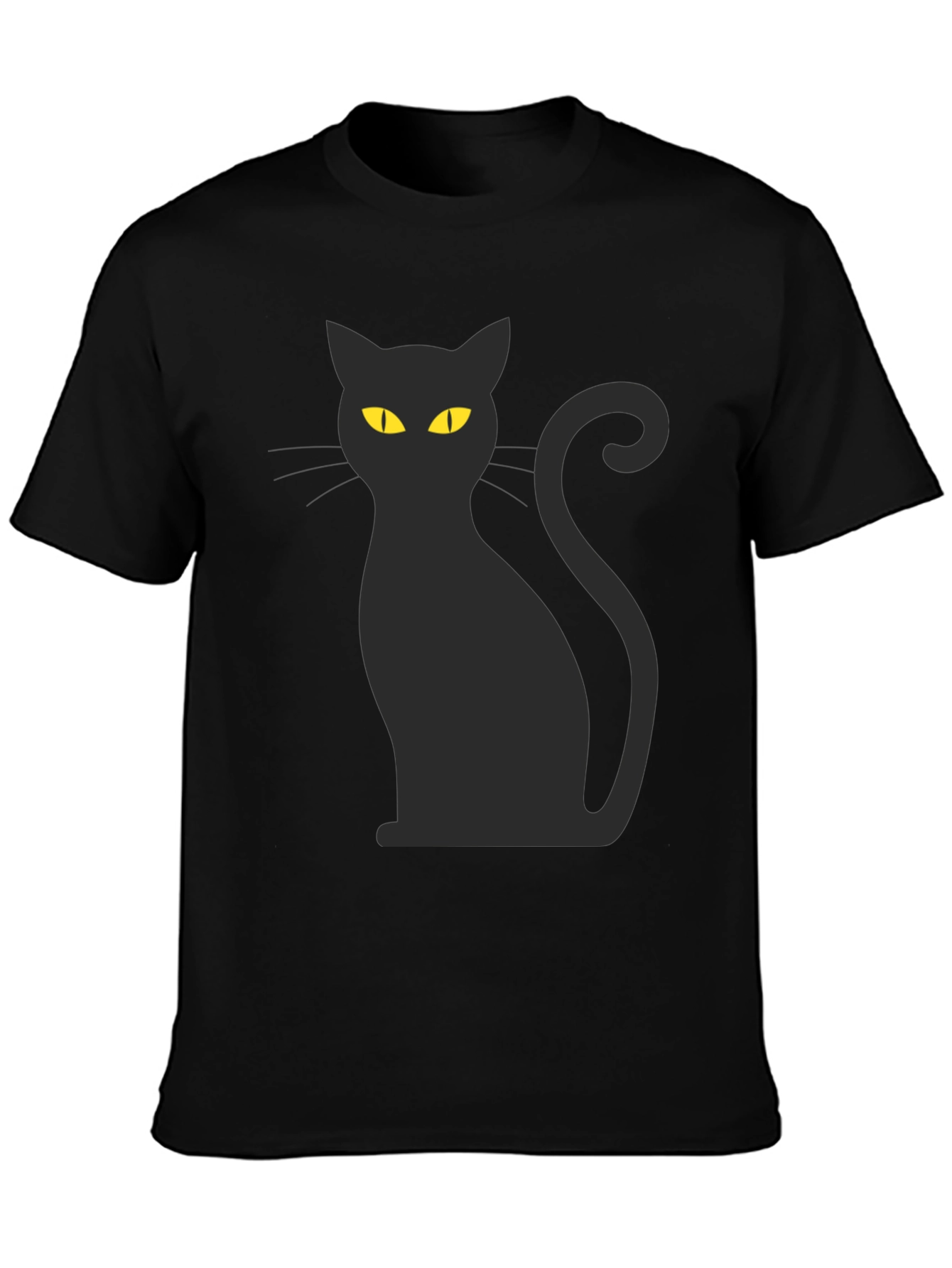 Black Cat Graphic Tee - Halloween Style