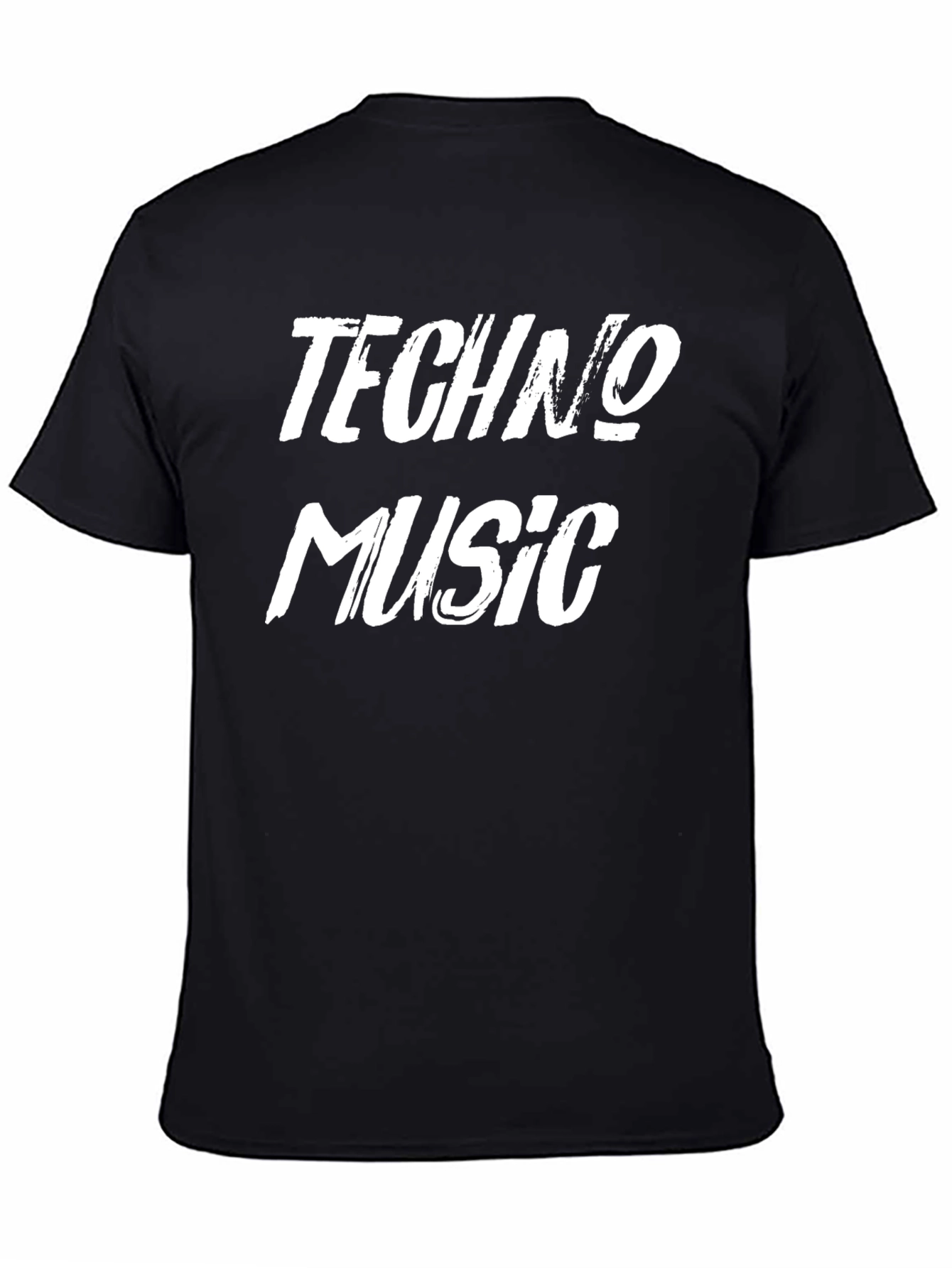 Techno Music Graphic T-Shirt - Black Cotton Tee
