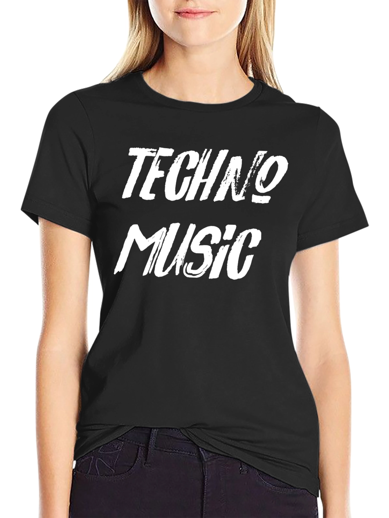 Techno Music Graphic T-Shirt - Black Cotton Tee