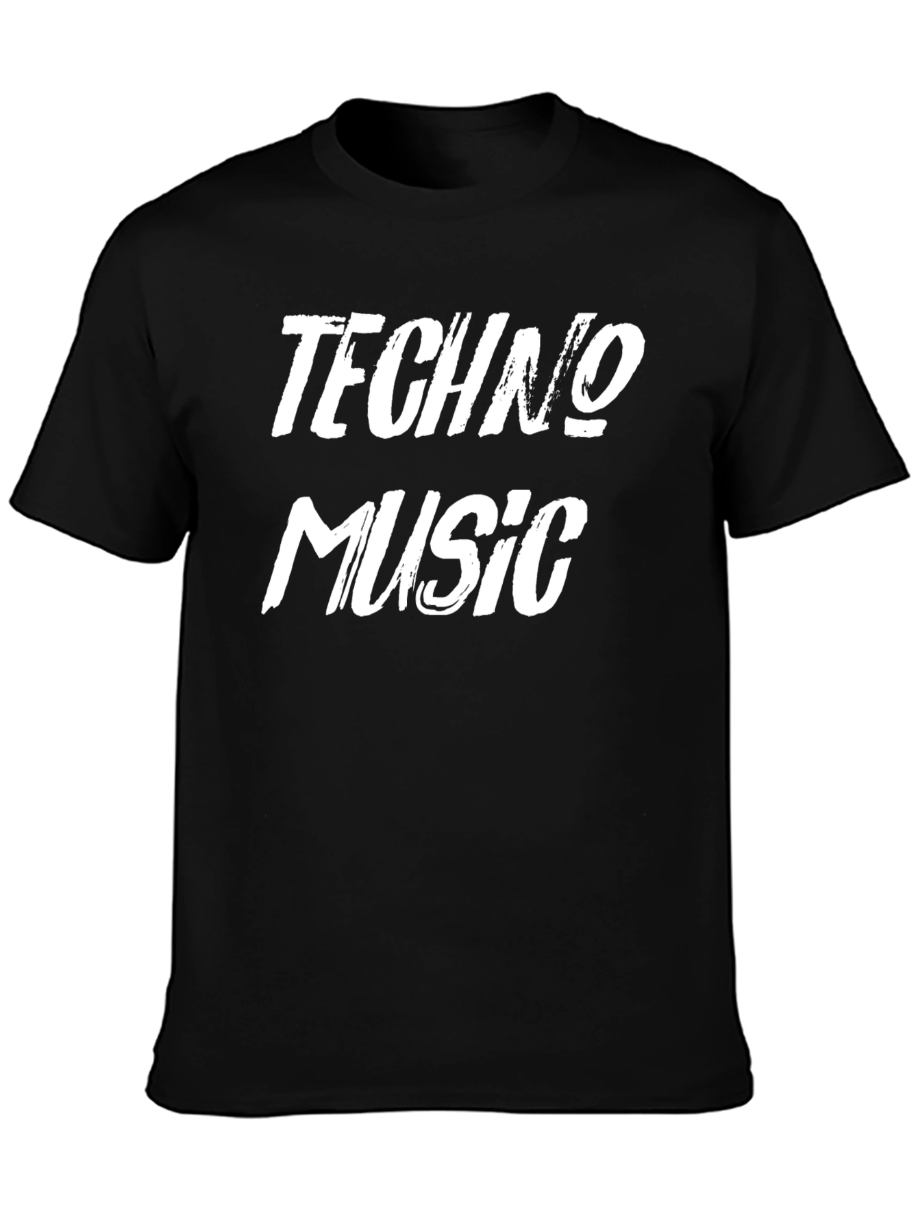 Techno Music Graphic T-Shirt - Black Cotton Tee