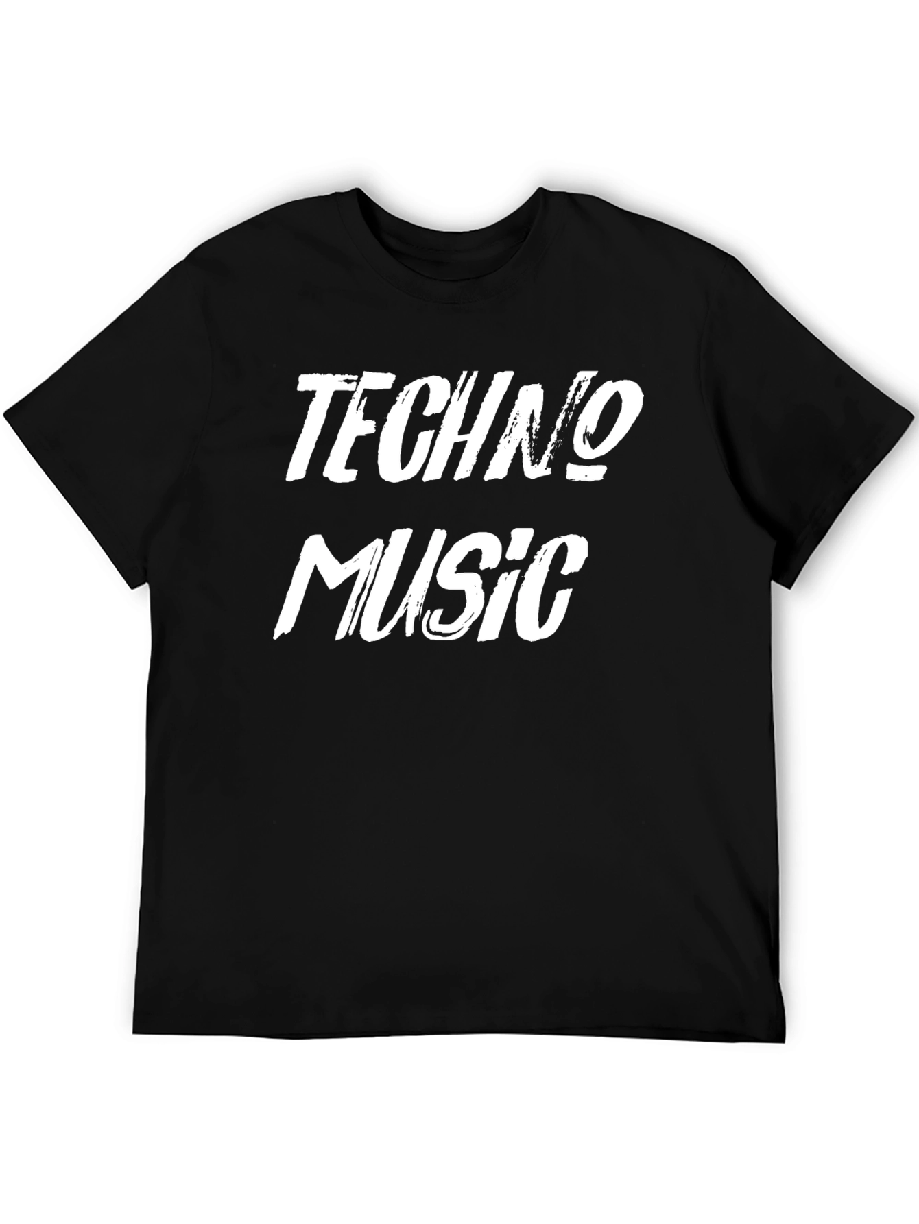 Techno Music Graphic T-Shirt - Black Cotton Tee