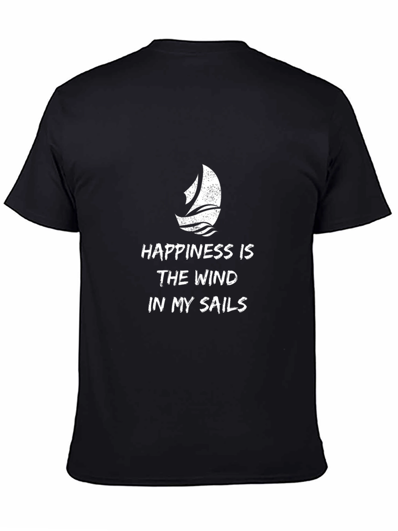Sailboat Graphic T-Shirt - Happiness in the Wind