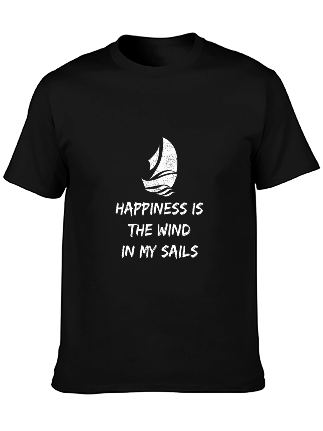 Sailboat Graphic T-Shirt - Happiness in the Wind