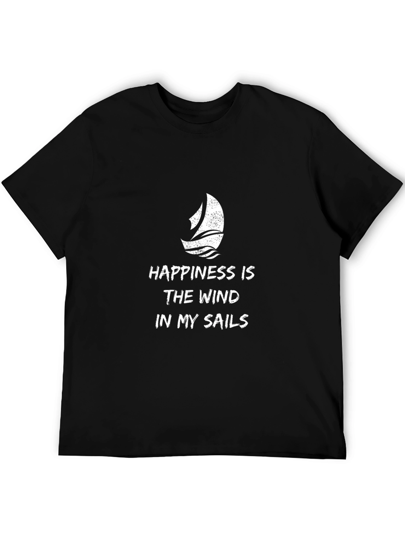 Sailboat Graphic T-Shirt - Happiness in the Wind