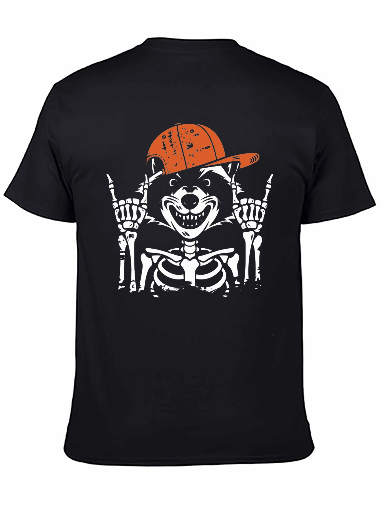 Rocker Raccoon Skeleton Graphic Tee