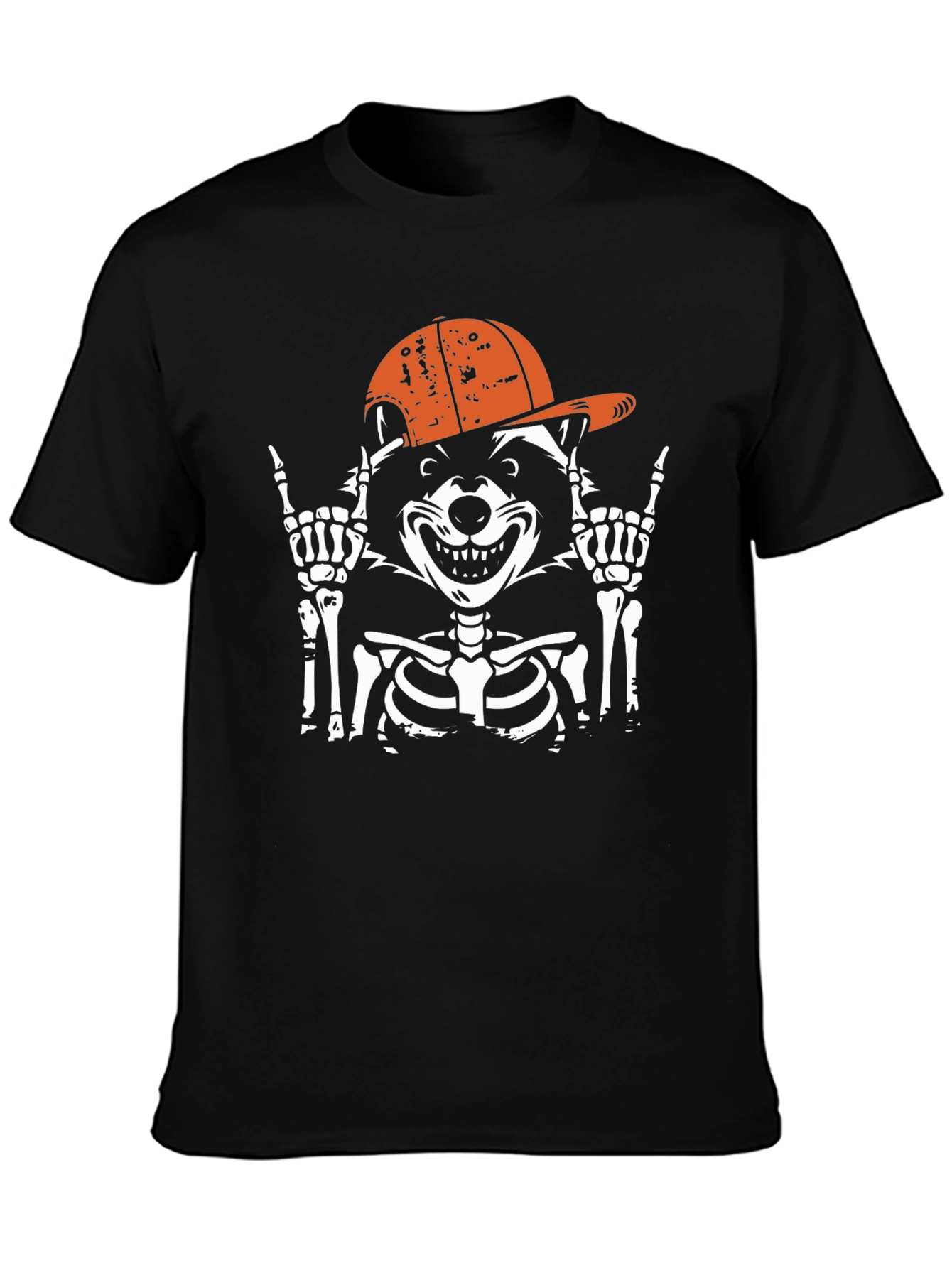 Rocker Raccoon Skeleton Graphic Tee