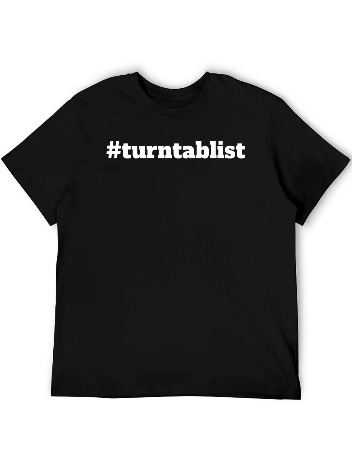 #turntablist Black Crew Neck T-Shirt