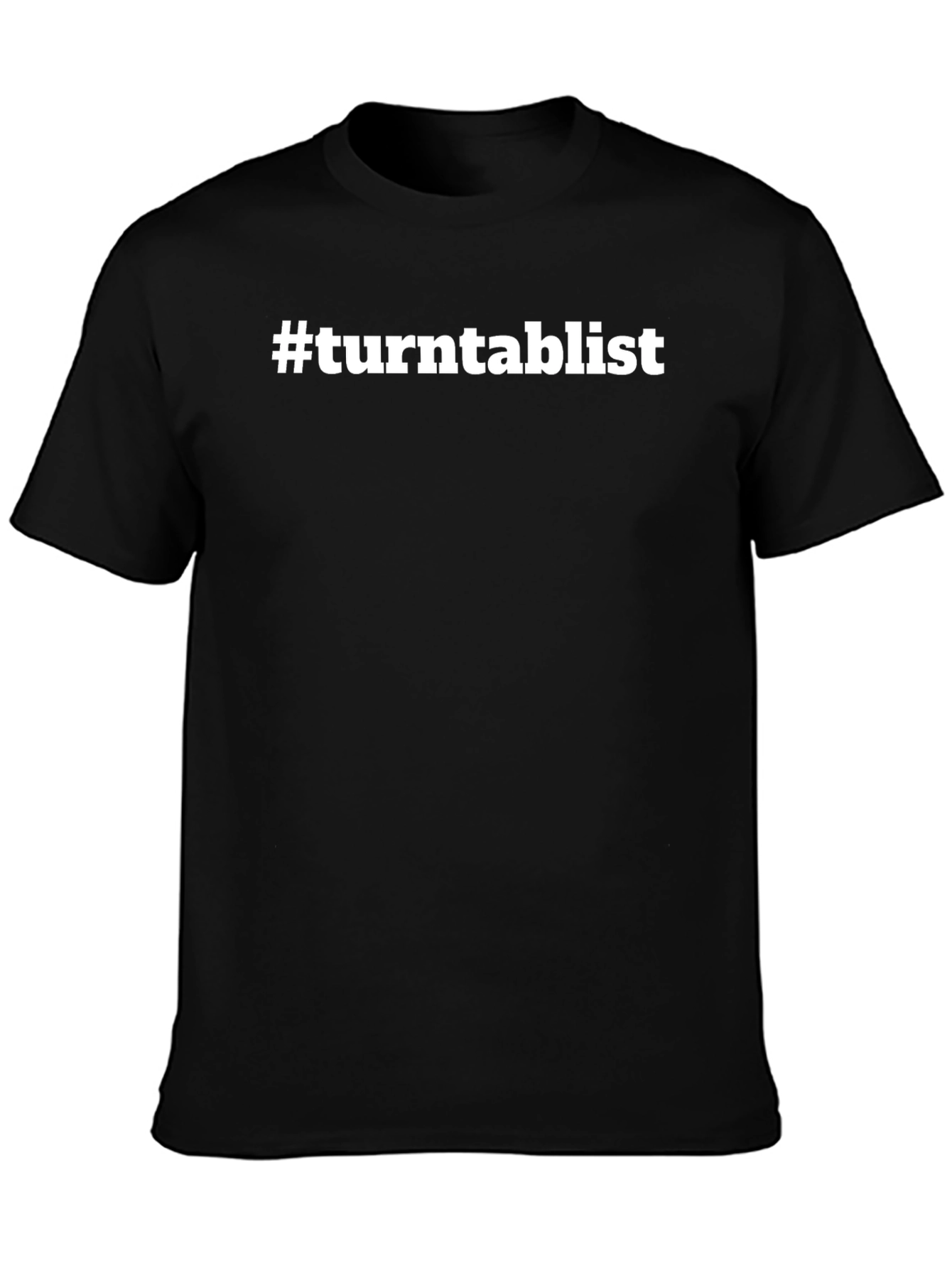 #turntablist Black Crew Neck T-Shirt