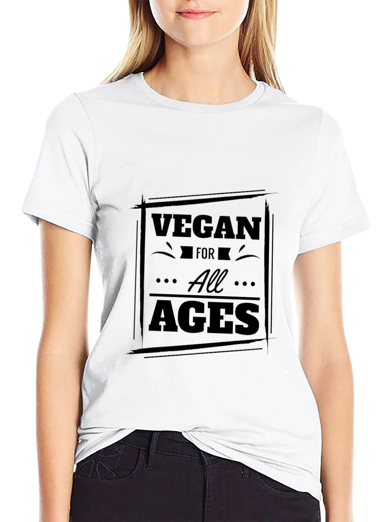 Vegan for All Ages Black T-Shirt