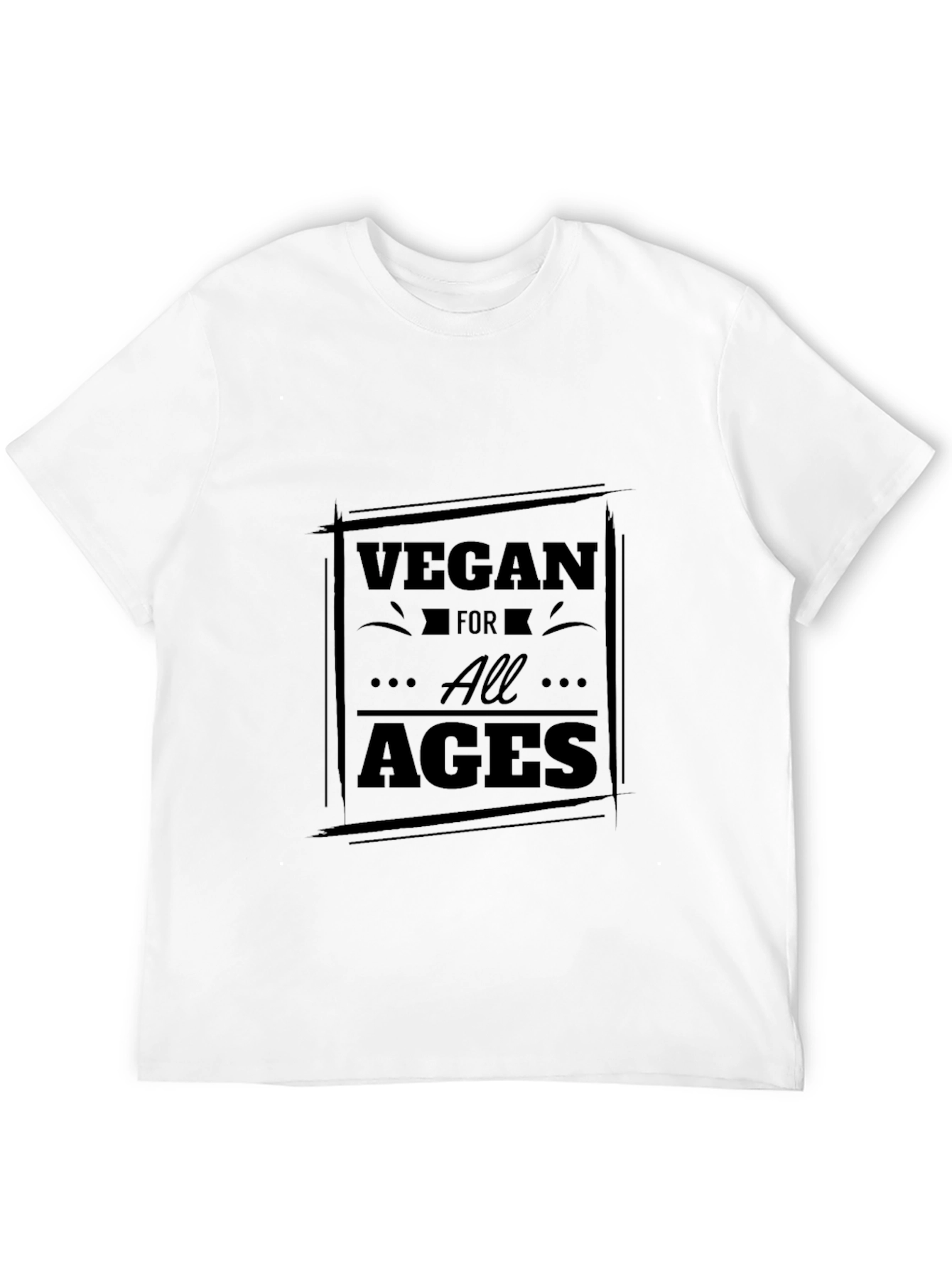 Vegan for All Ages Black T-Shirt