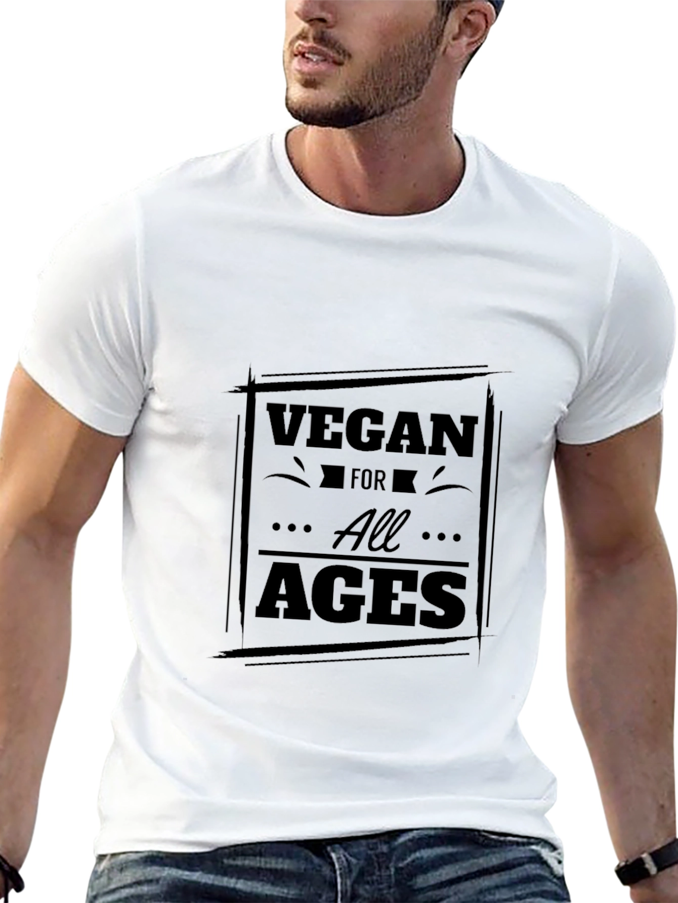 Vegan for All Ages Black T-Shirt