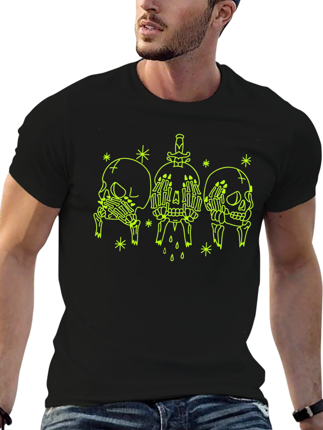 Skull Graphic Tee - See No Evil