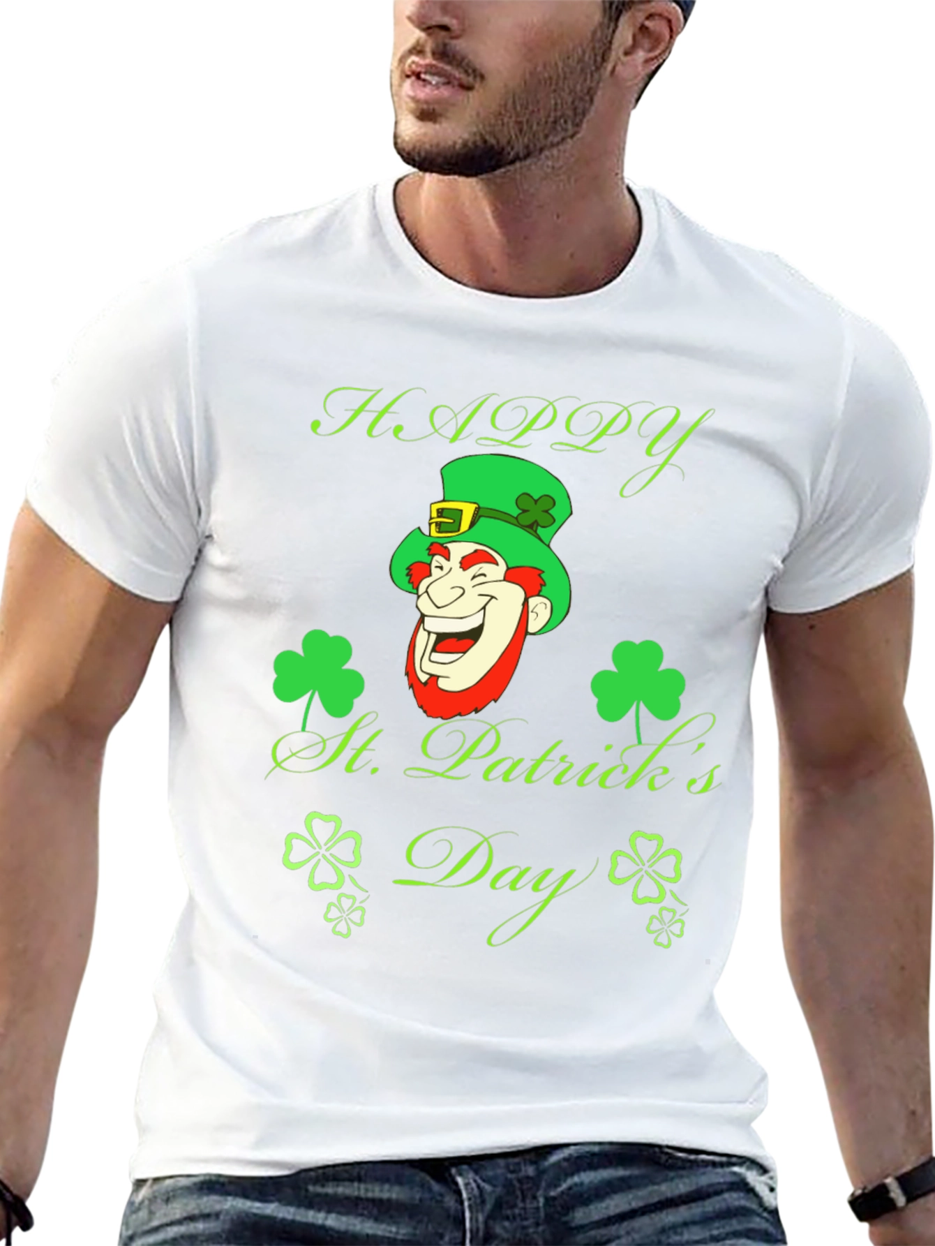Happy St. Patricks Day Black T-Shirt