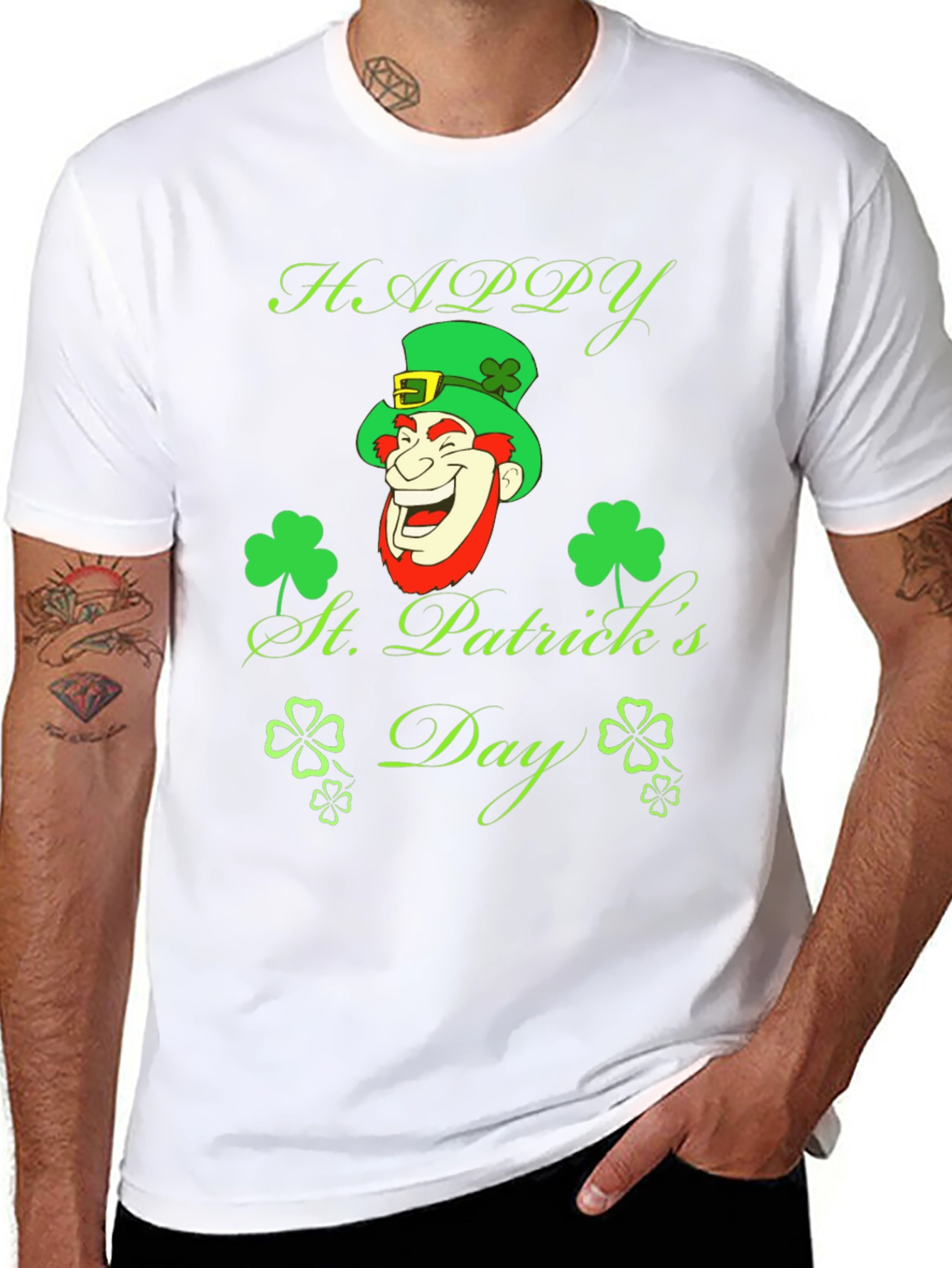 Happy St. Patricks Day Black T-Shirt