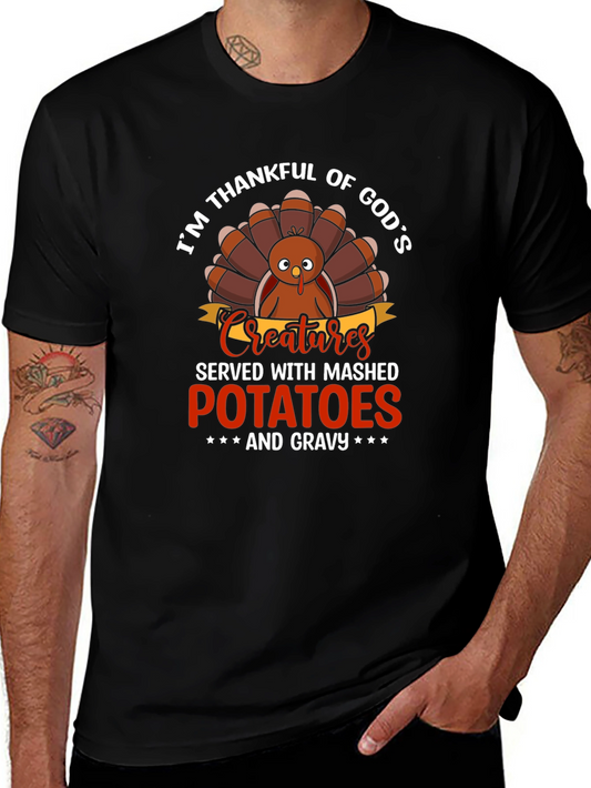 Im Thankful For Gods Creatures Turkey T-Shirt