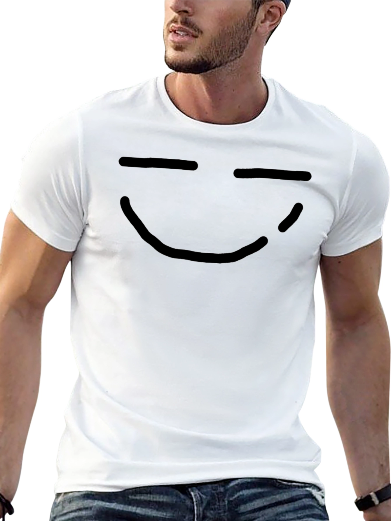 Smiley Graphic Print Tee - Casual Comfort