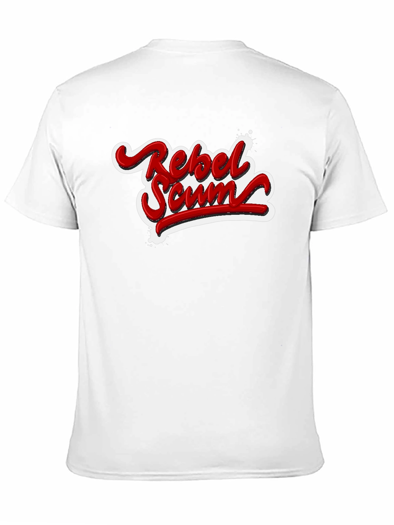 Rebel Scum Graphic T-Shirt - Bold Red Text