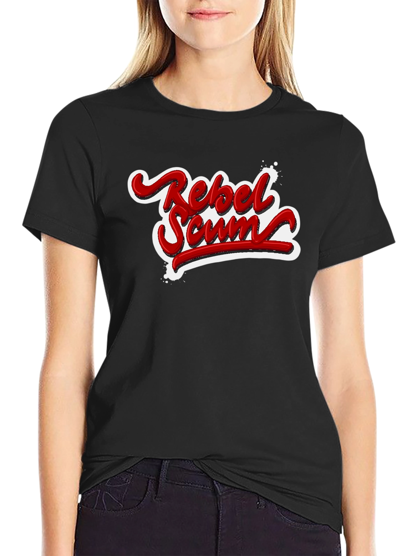 Rebel Scum Graphic T-Shirt - Bold Red Text