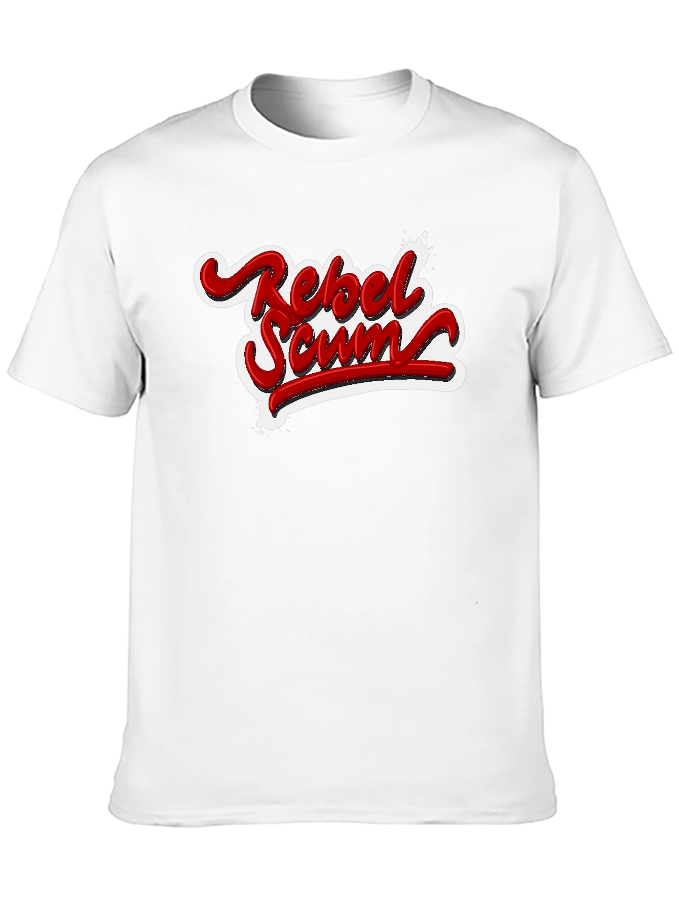 Rebel Scum Graphic T-Shirt - Bold Red Text