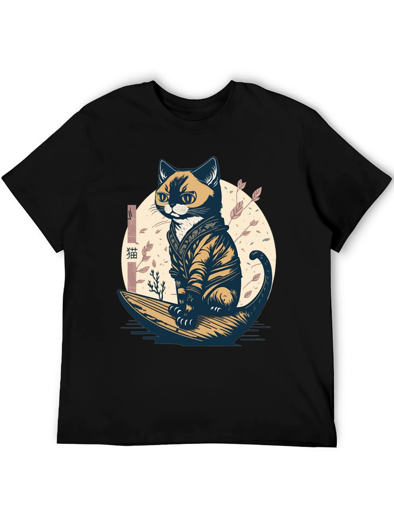 Samurai Cat Graphic Tee - Unique Style