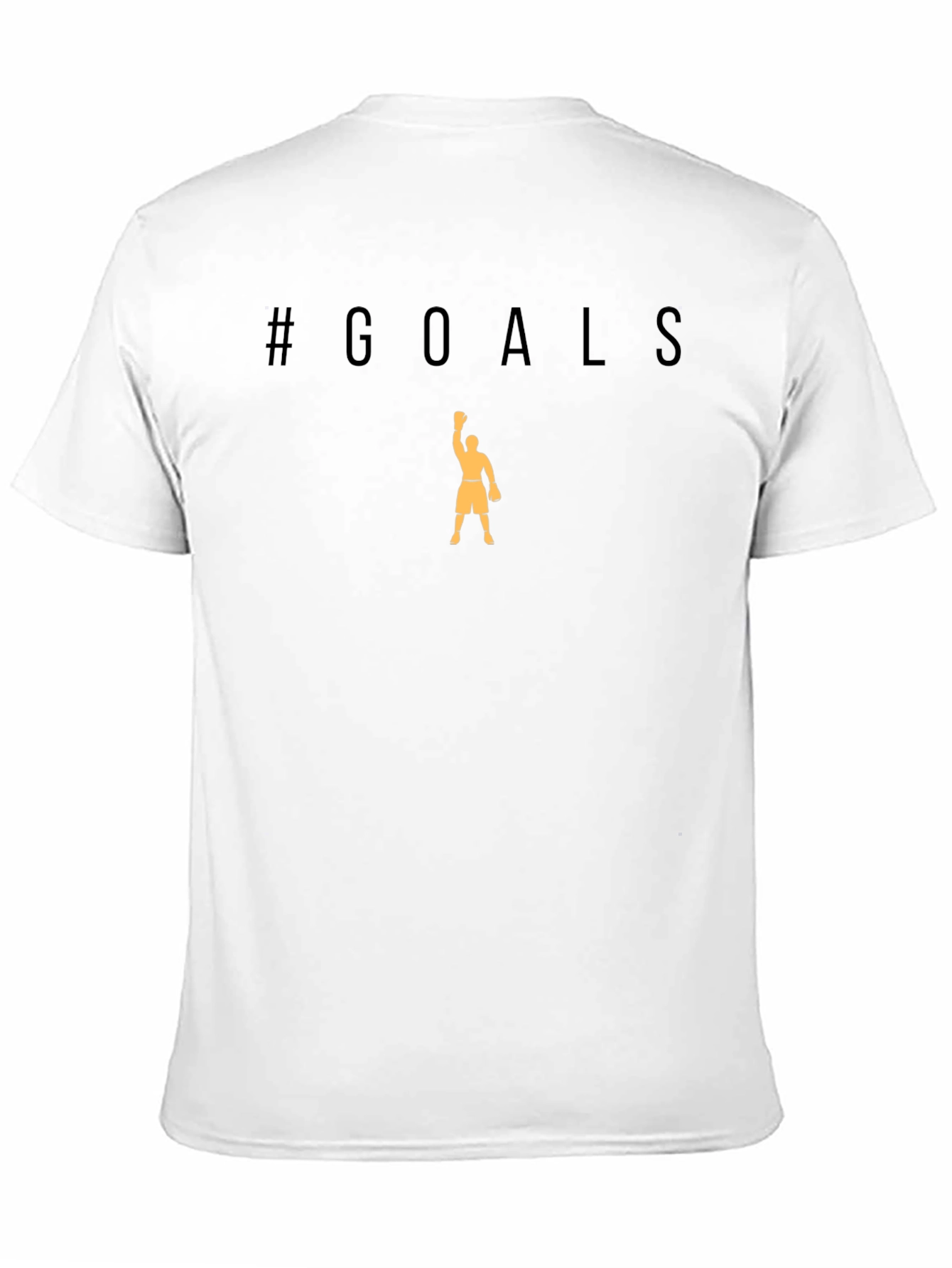 #Goals Black T-Shirt with Athlete Graphic