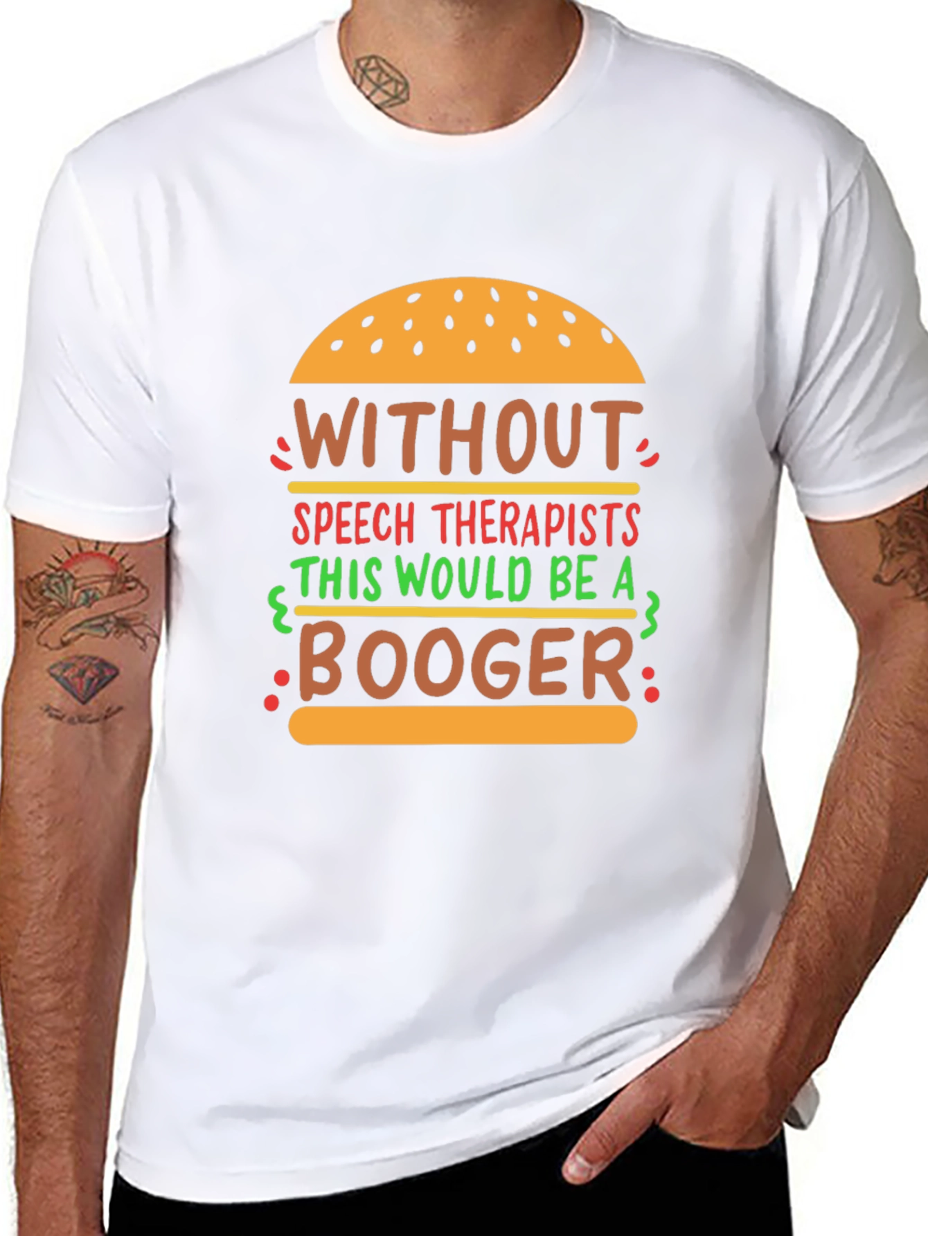 Speech Therapist Funny Burger Graphic T-Shirt