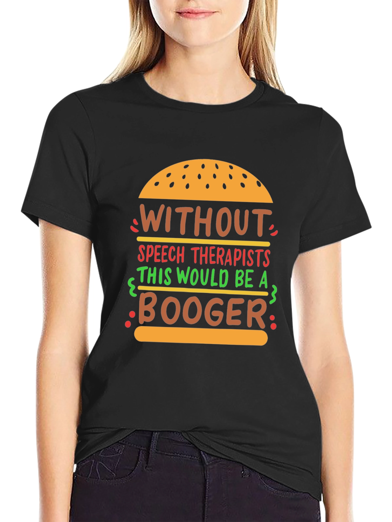 Speech Therapist Funny Burger Graphic T-Shirt