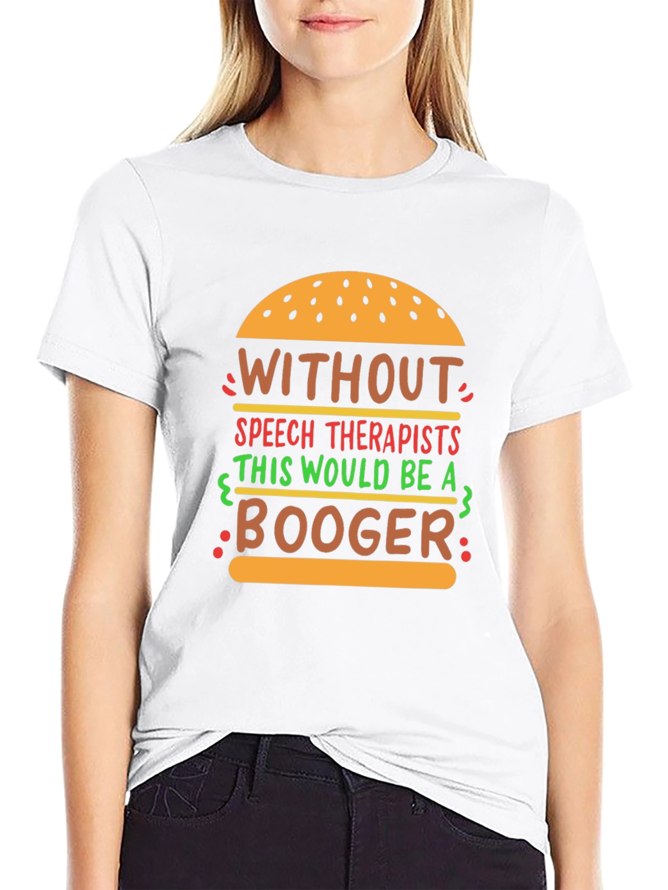 Speech Therapist Funny Burger Graphic T-Shirt