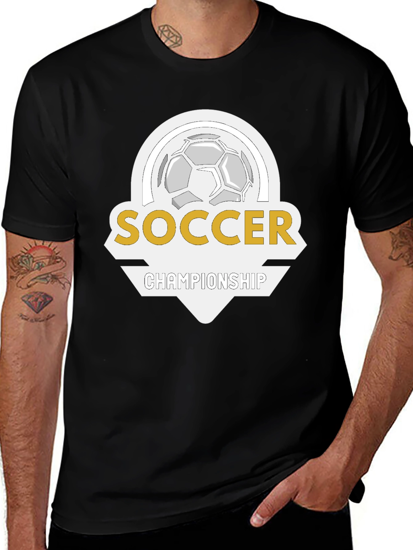Soccer Championship T-Shirt - Black