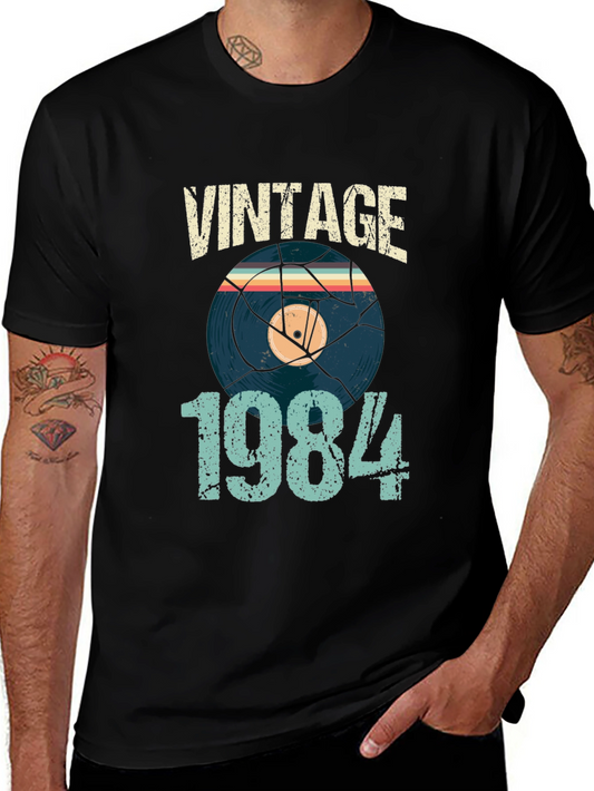 Vintage 1984 Record Graphic T-Shirt