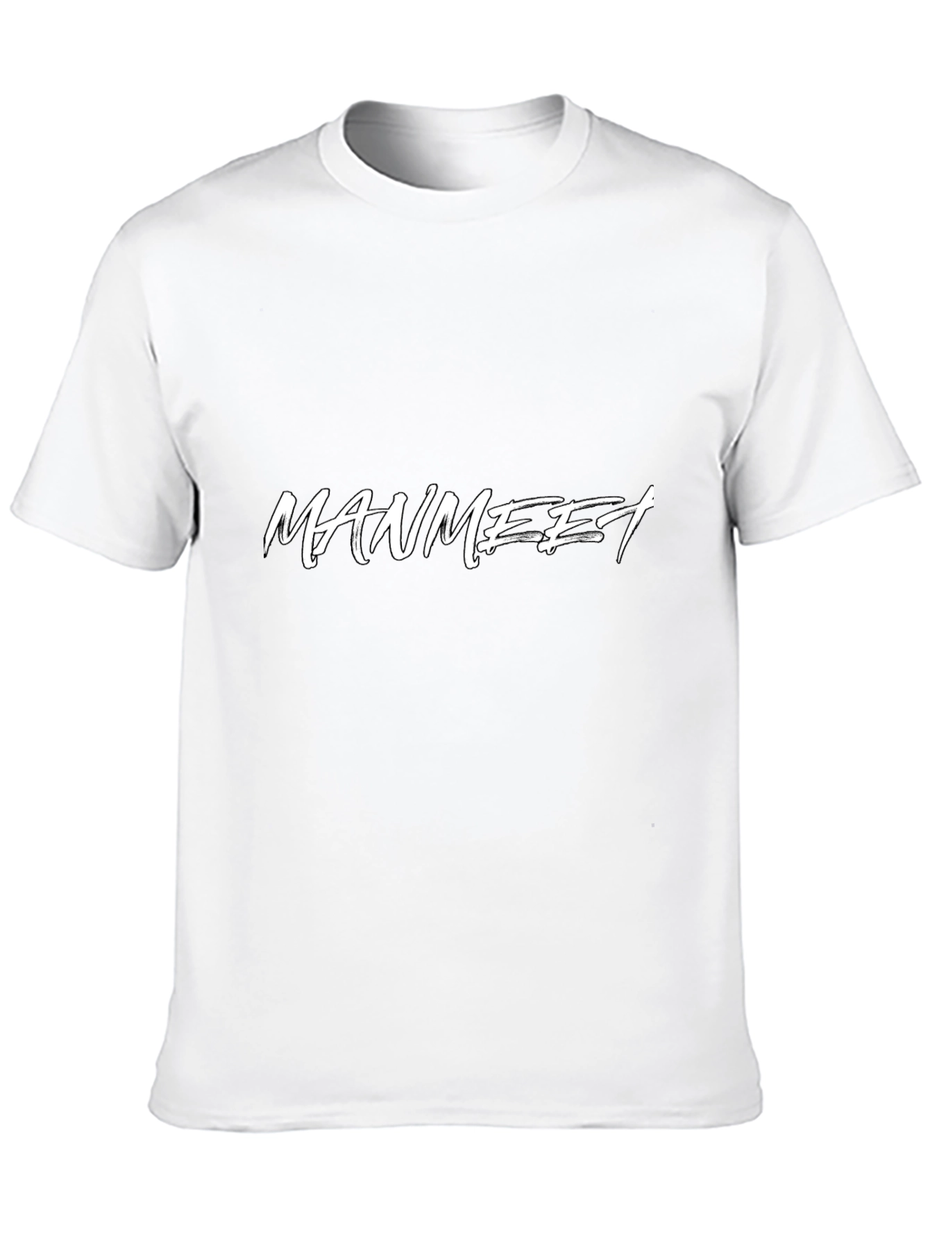 Manmeet Black Graphic Tee - Stylish Mens T-Shirt