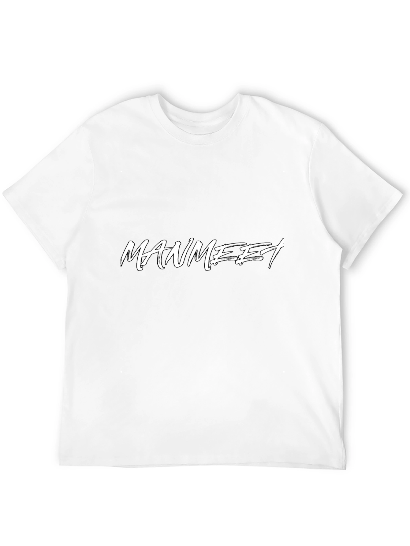 Manmeet Black Graphic Tee - Stylish Mens T-Shirt