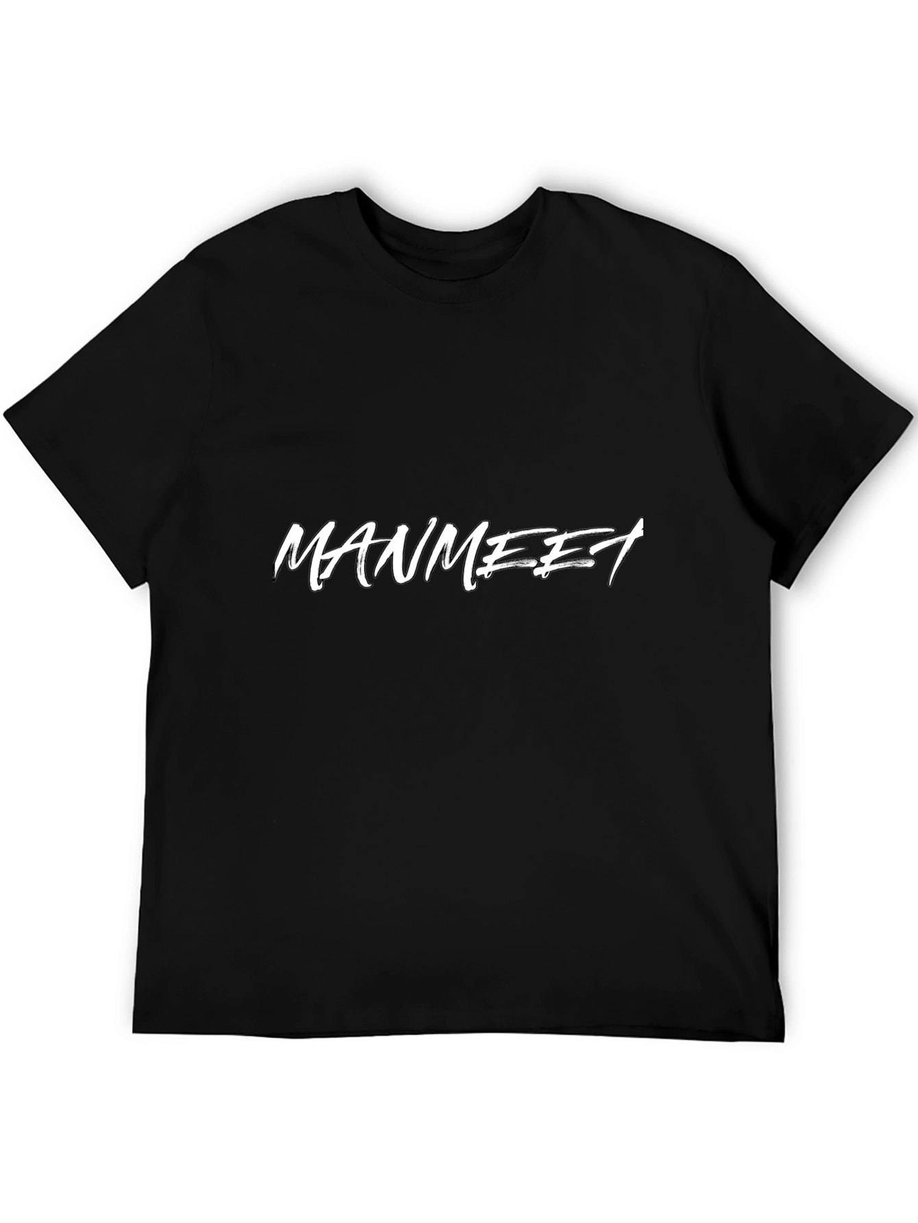 Manmeet Black Graphic Tee - Stylish Mens T-Shirt