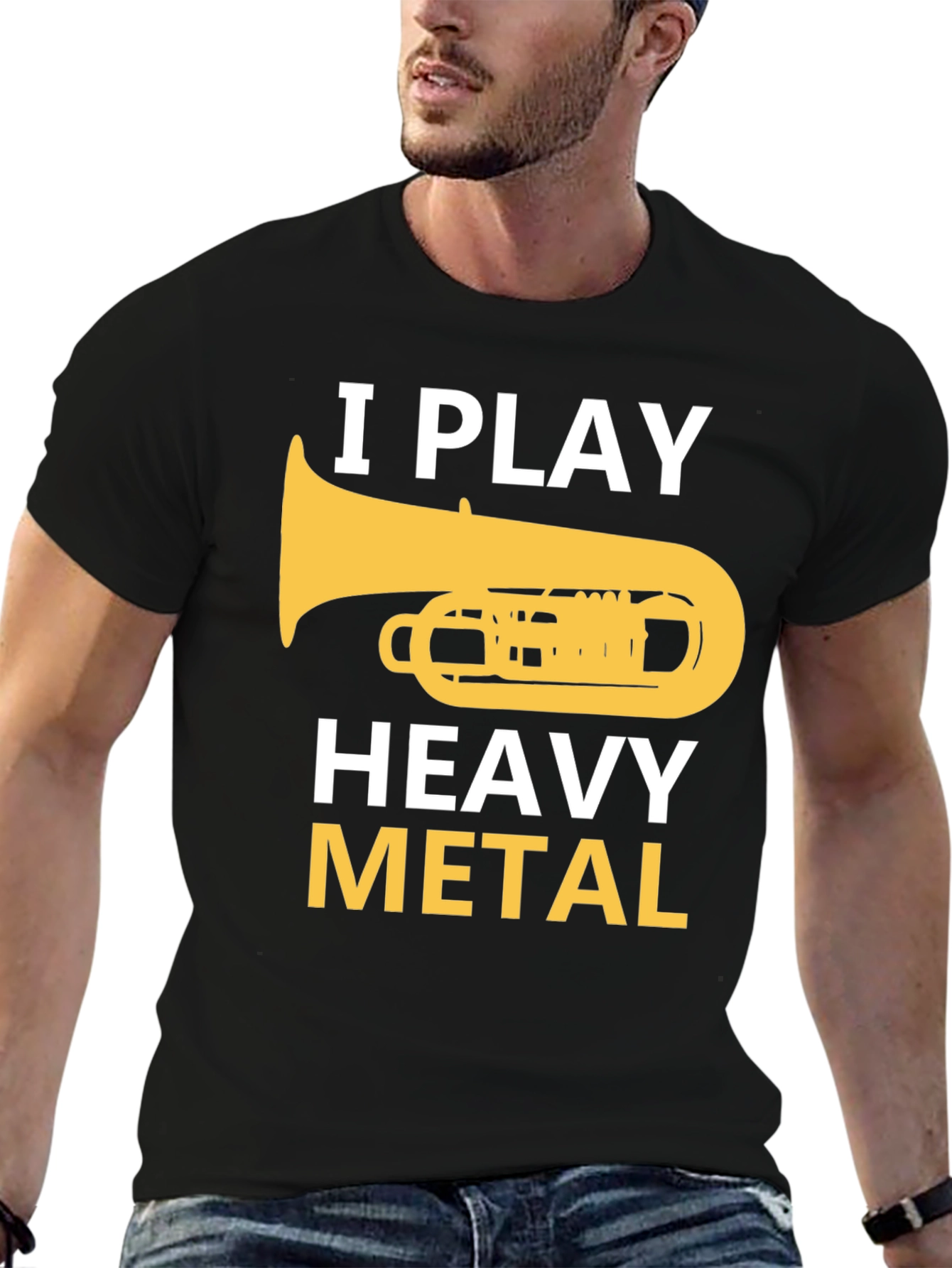 I Play Heavy Metal Tuba Funny Musician T-Shirt