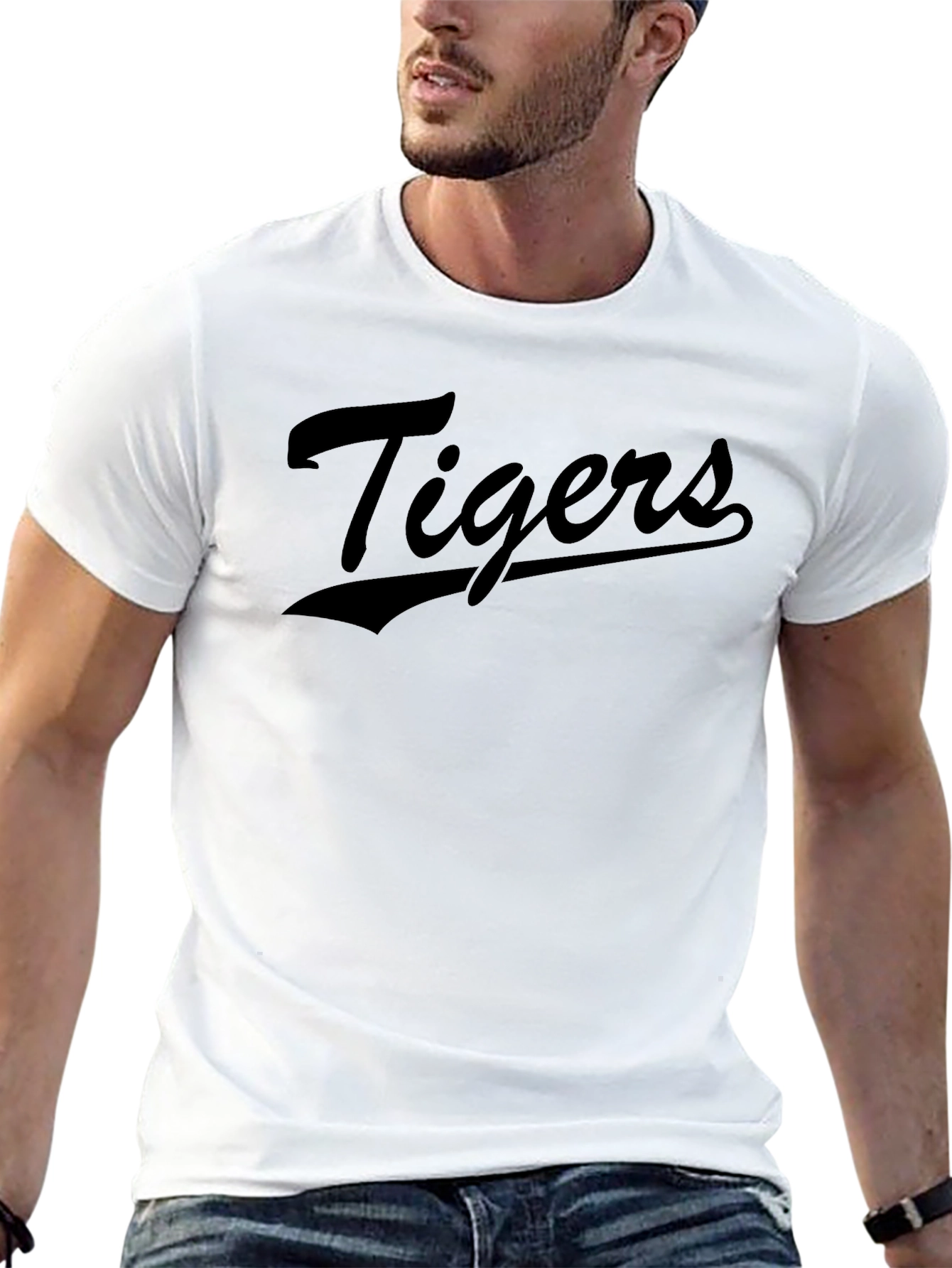 Tigers Graphic Tee - Classic Black Cotton T-Shirt