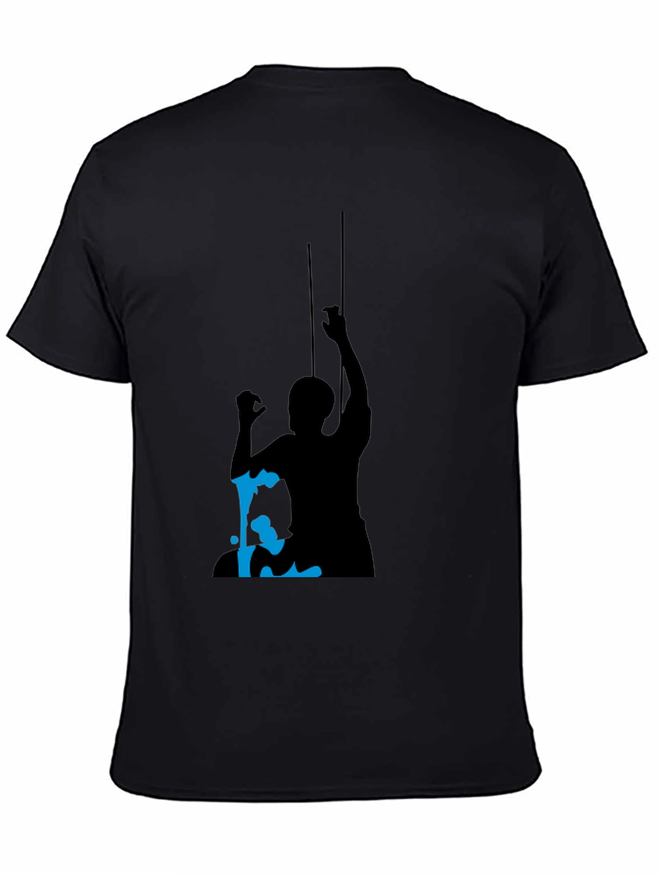 Silhouette Climber Graphic Tee - Black Cotton Blend